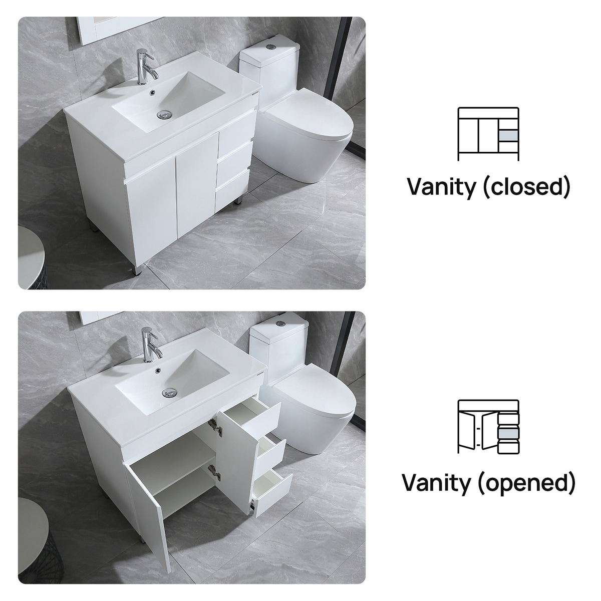 WONLINE USBR4569+USBR4575 Bath-Vanity-Combo - View #11