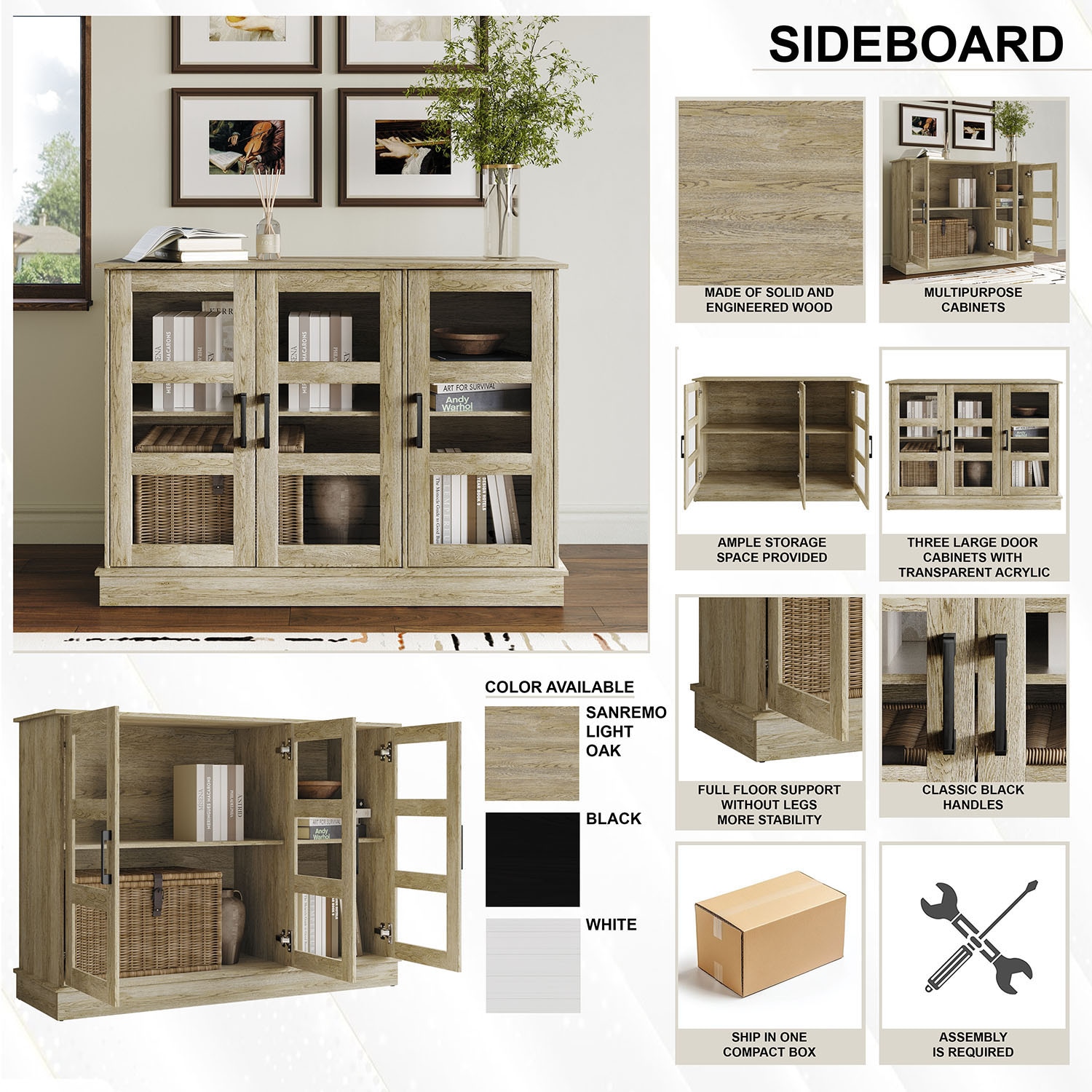 ChaletPosh C4013SB-BK Dining-Kitchen-Storarge - View #9