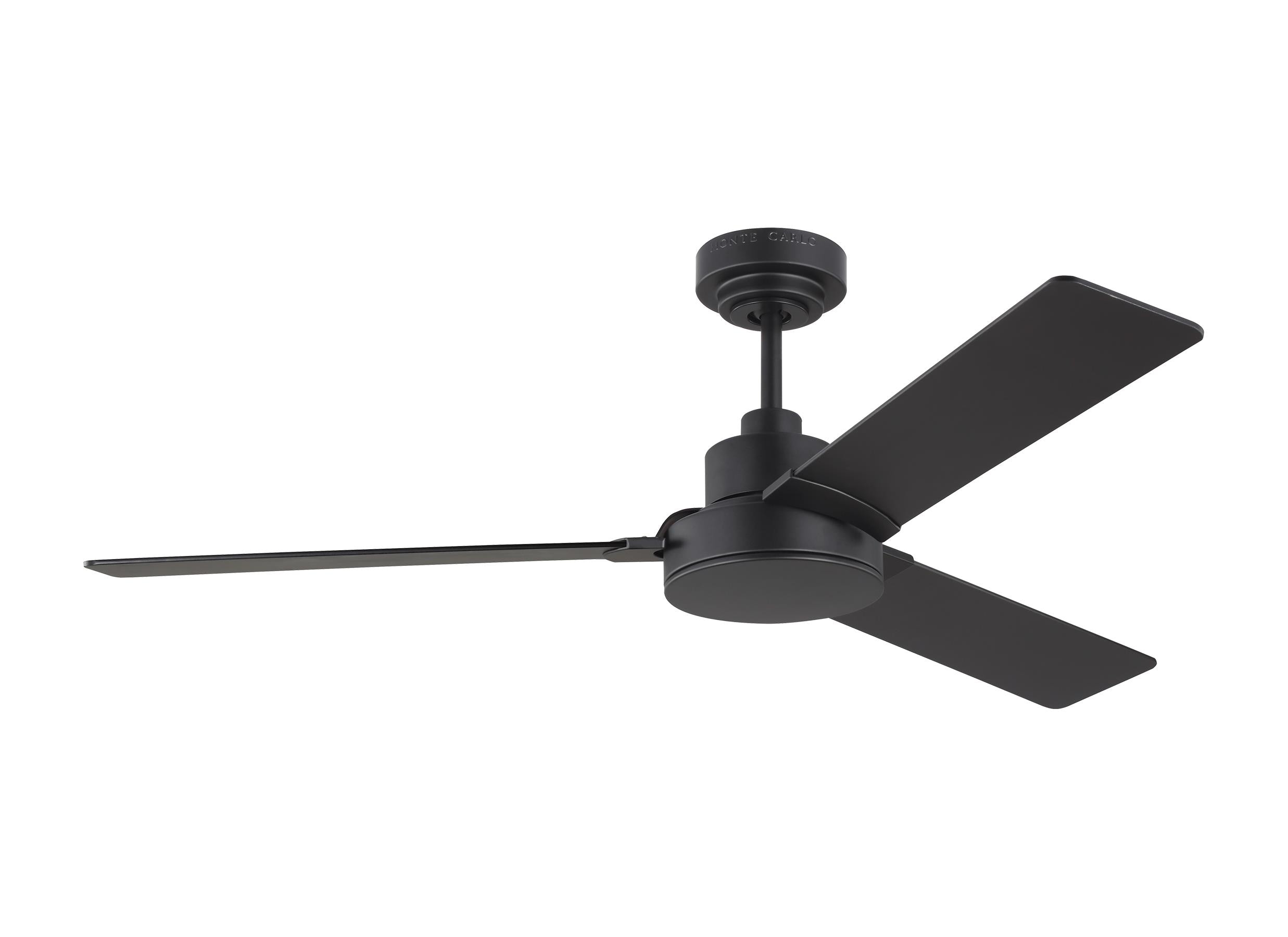 Generation Lighting 3JVR52MBK Jovie 52-in Midnight Black with Midnight Black/American Walnut reversible blades Blades Propeller Ceiling Fan Without Light ( 3 -Blade )