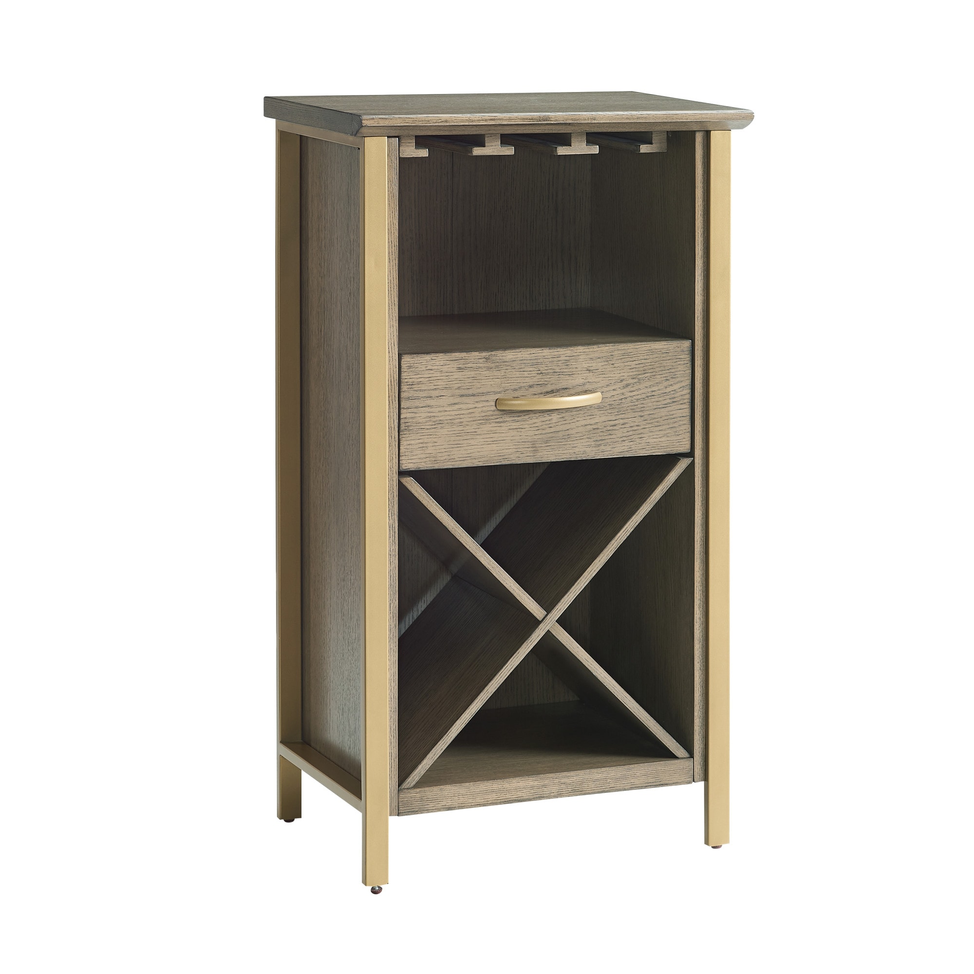 Leick Home 9500-DN 12 -Bottle BrownBronze Wood Wine cabinet panel