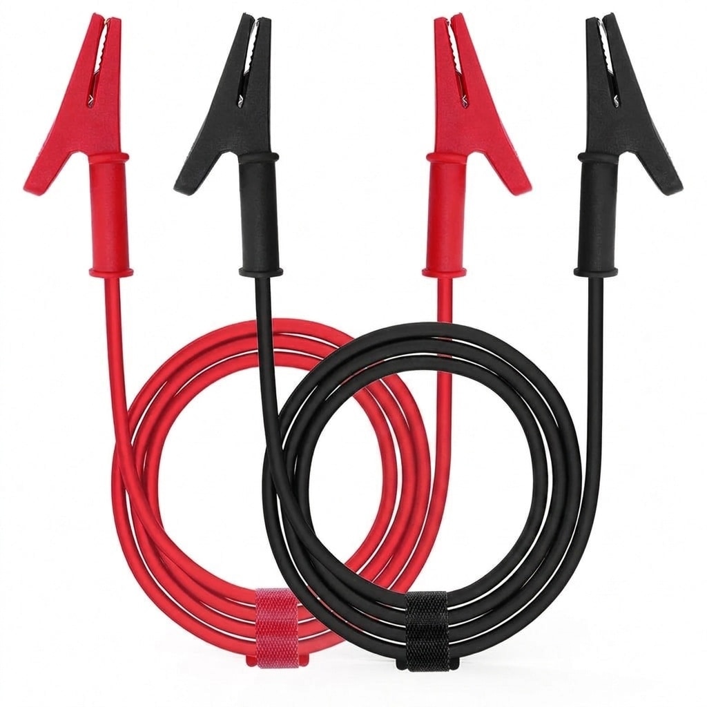 Aoibox  14 AWG Silicone Alligator Clip Test Lead Set 3 86 ft Red and Black Pair 15A 1500V UL3135 Tinned Copper