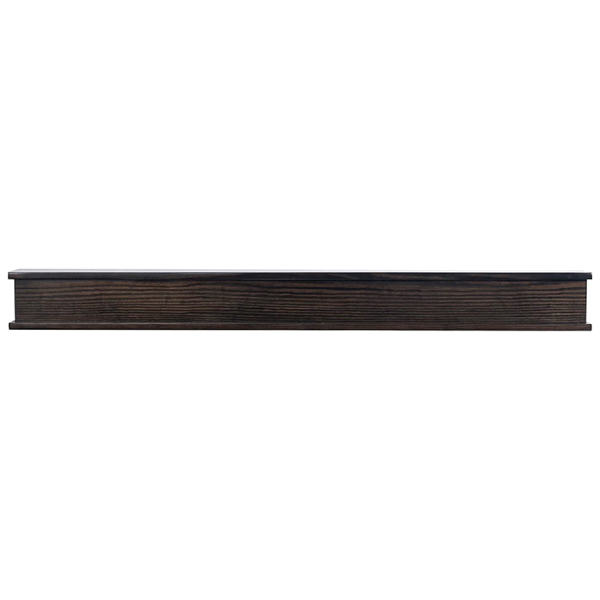 Mantels Direct CHANDLER-72X6-RO-CHO 72-in W x 6-in H x 6-in D Chocolate Oak Hollow Traditional Fireplace Mantel