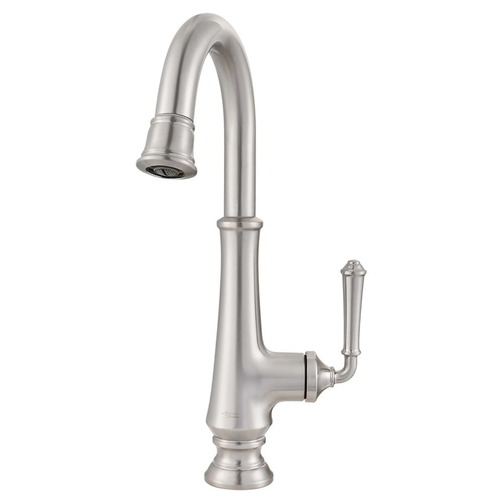 American Standard 4279410.075 Delancey Stainless Steel Double Handle Deck-mount Pull-down Kitchen Faucet
