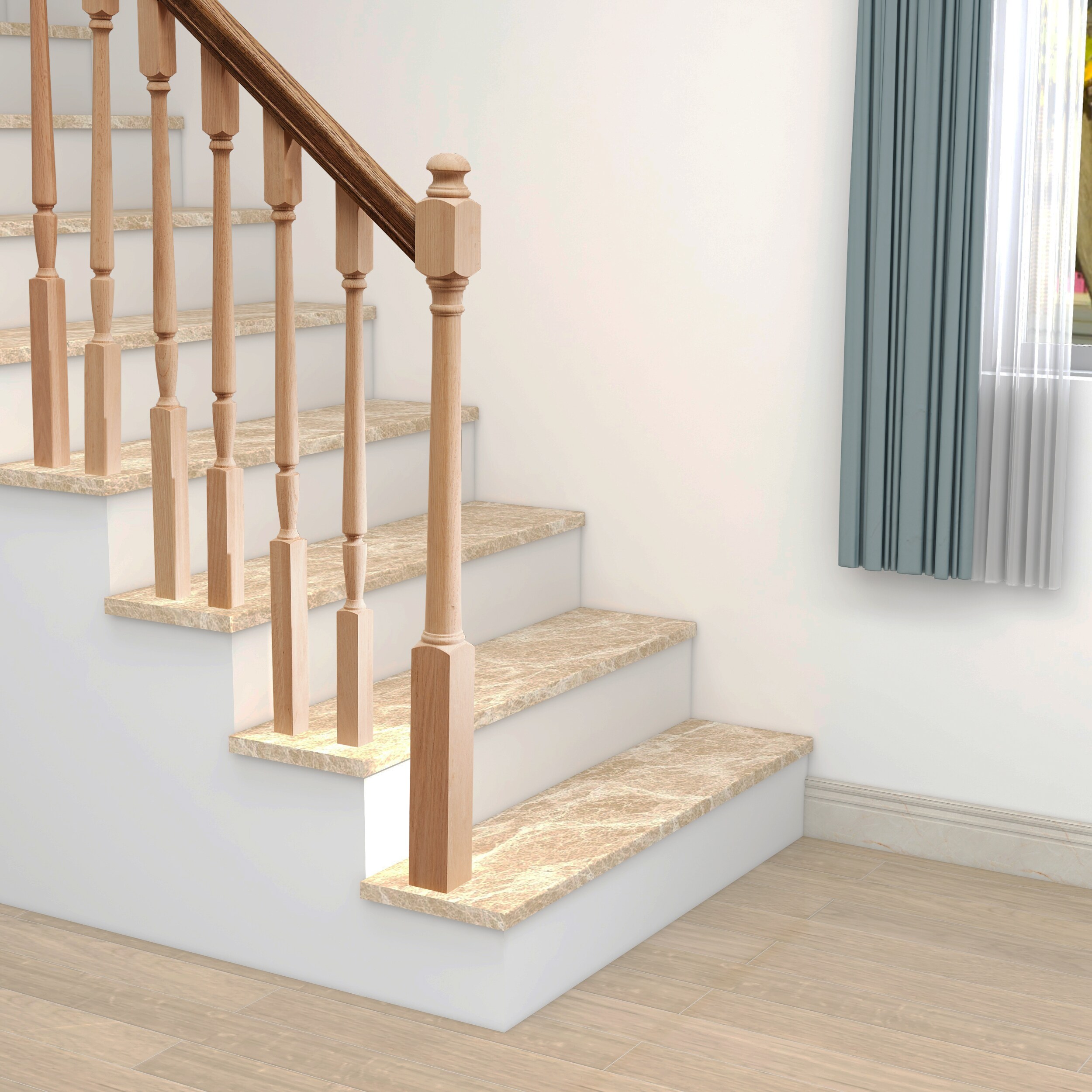 RELIABILT WG4040MT48OAK Interior-Stairpart-Newel-Posts - View #4