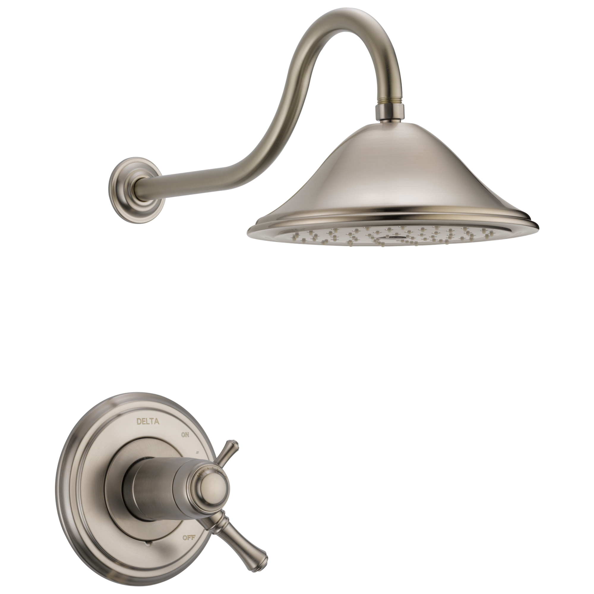 Delta T17T297-SS Cassidy Thermostatic Stainless 2-handle Single function 9.3750-Inches Round Shower Faucet