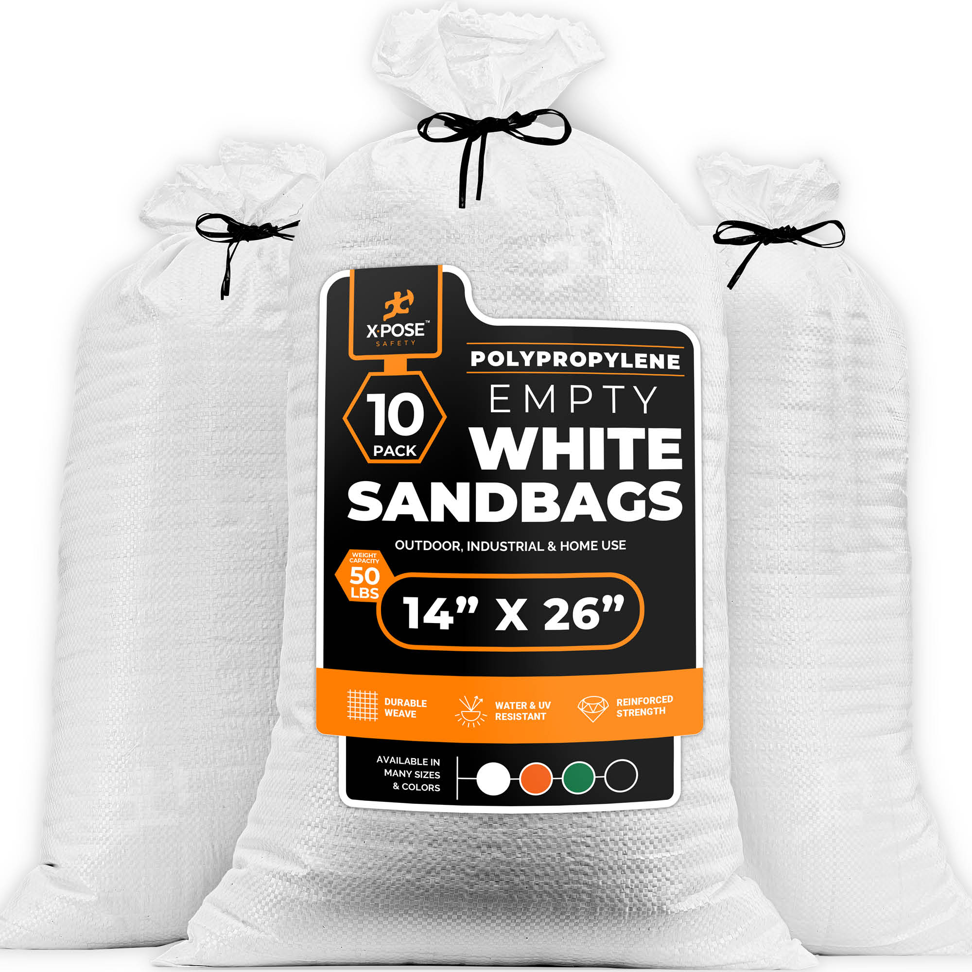 XPOSE SAFETY 10 -Pack 50-lb Capacity Woven polypropylene Sand Bags