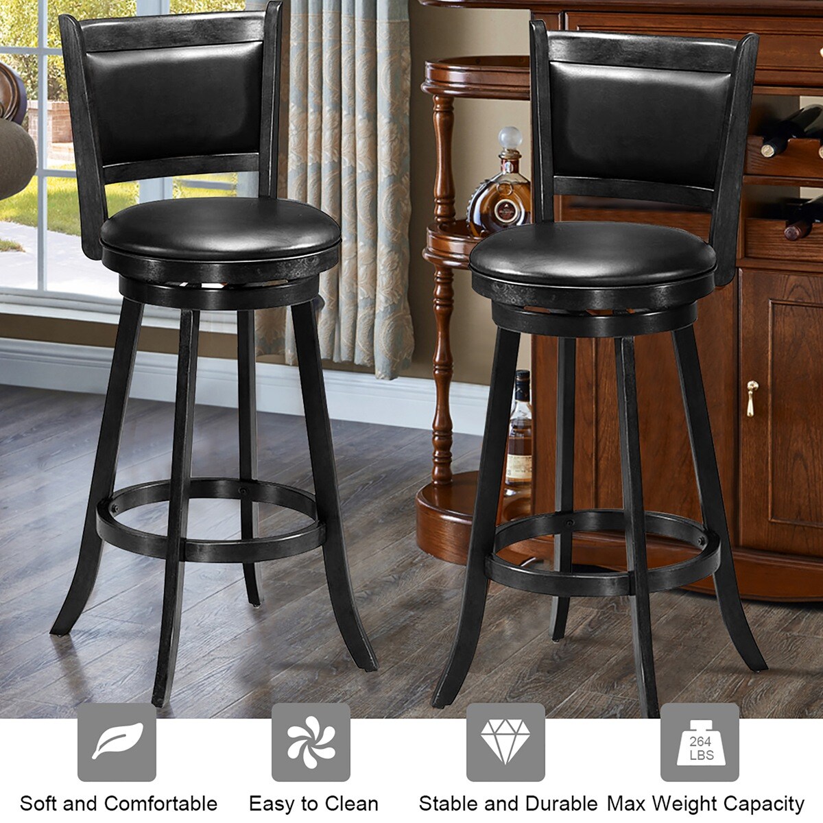 Costway HW58966BK Dining-Chairs - View #5