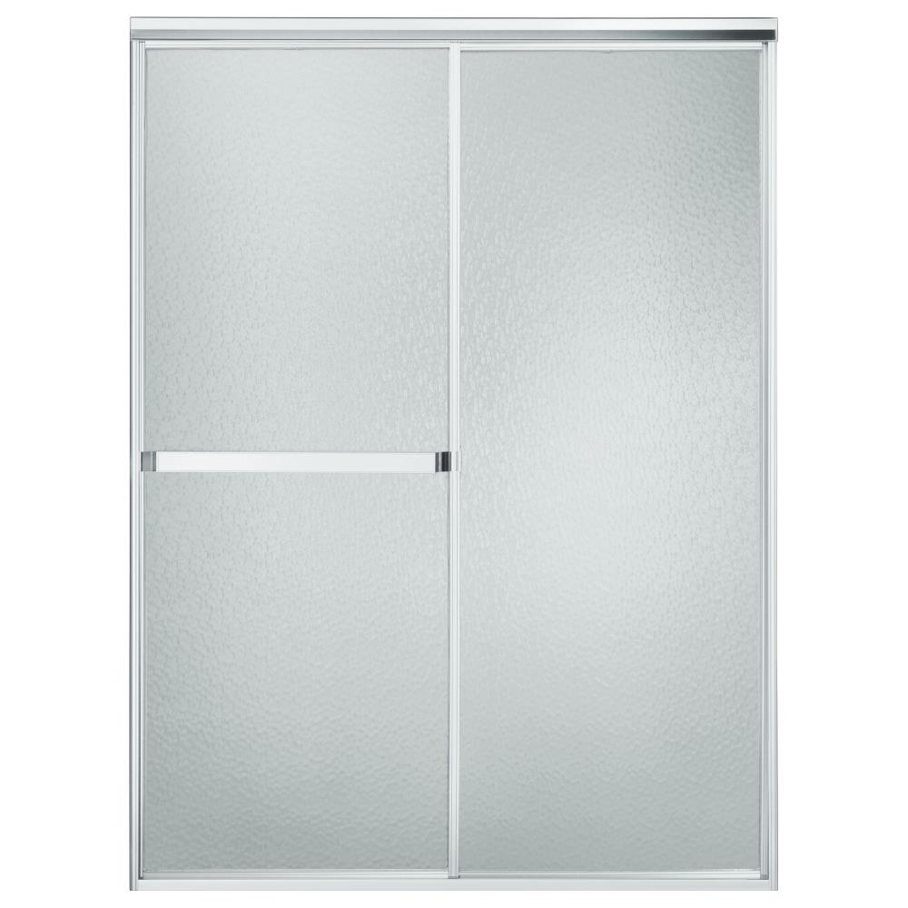 Sterling 695B-48T-G02 Standard Matte Chrome 65-in Framed Bypass/Sliding Shower Door