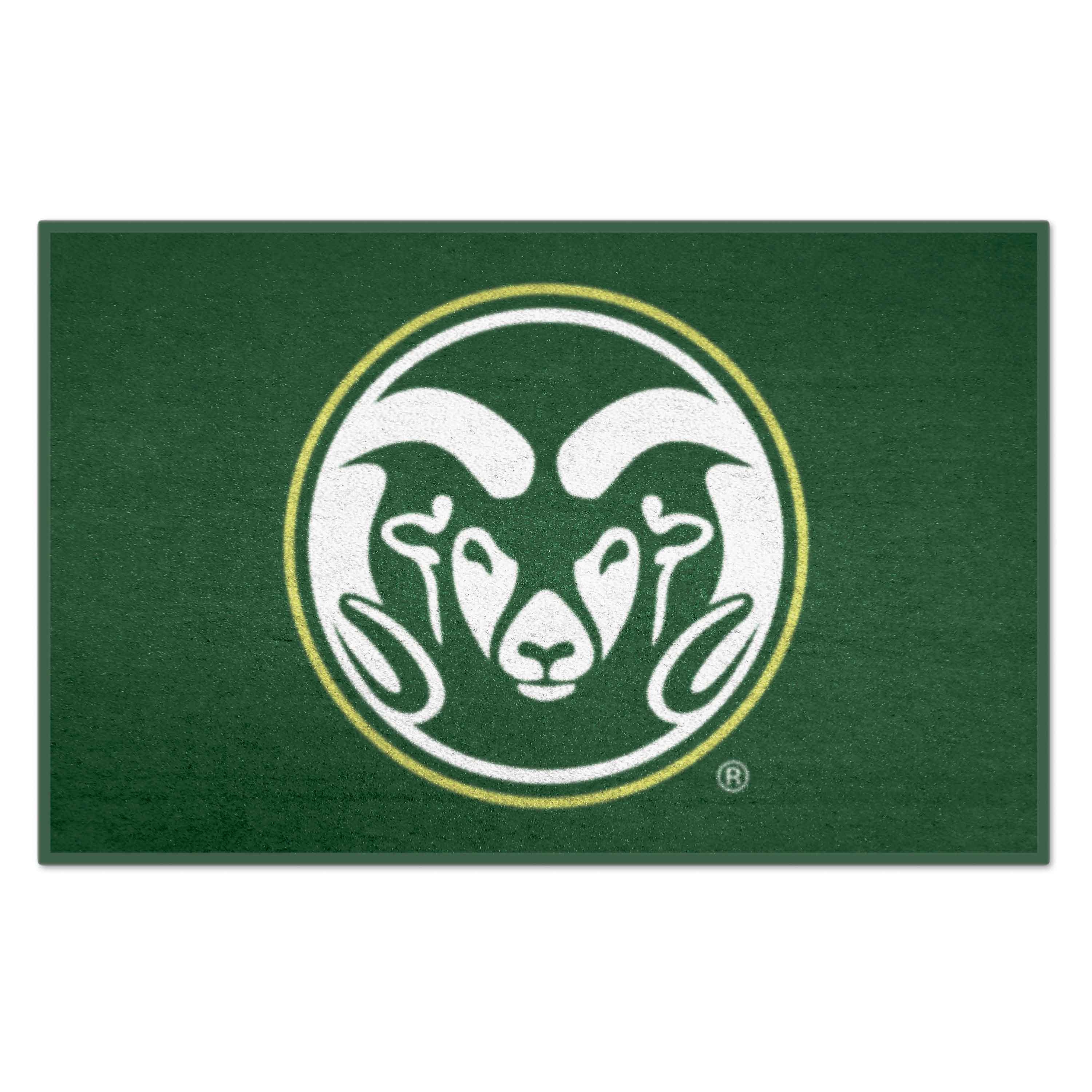 FANMATS 4982 Colorado State Rams 30-in x 19-in Green Nylon Indoor or outdoor Decorative Sports Door Mat