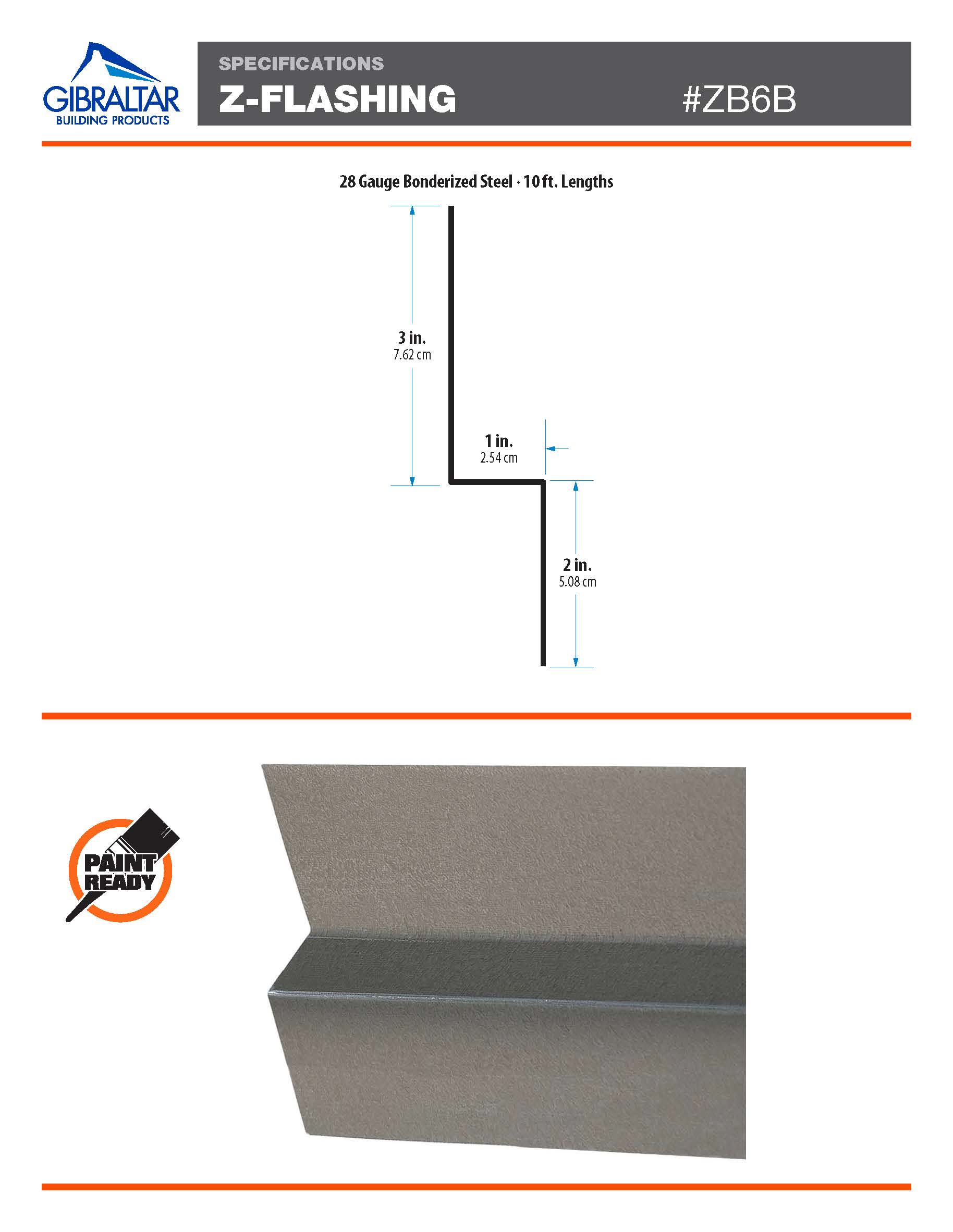 Gibraltar Building Products ZB6B Step-Flashing - View #6