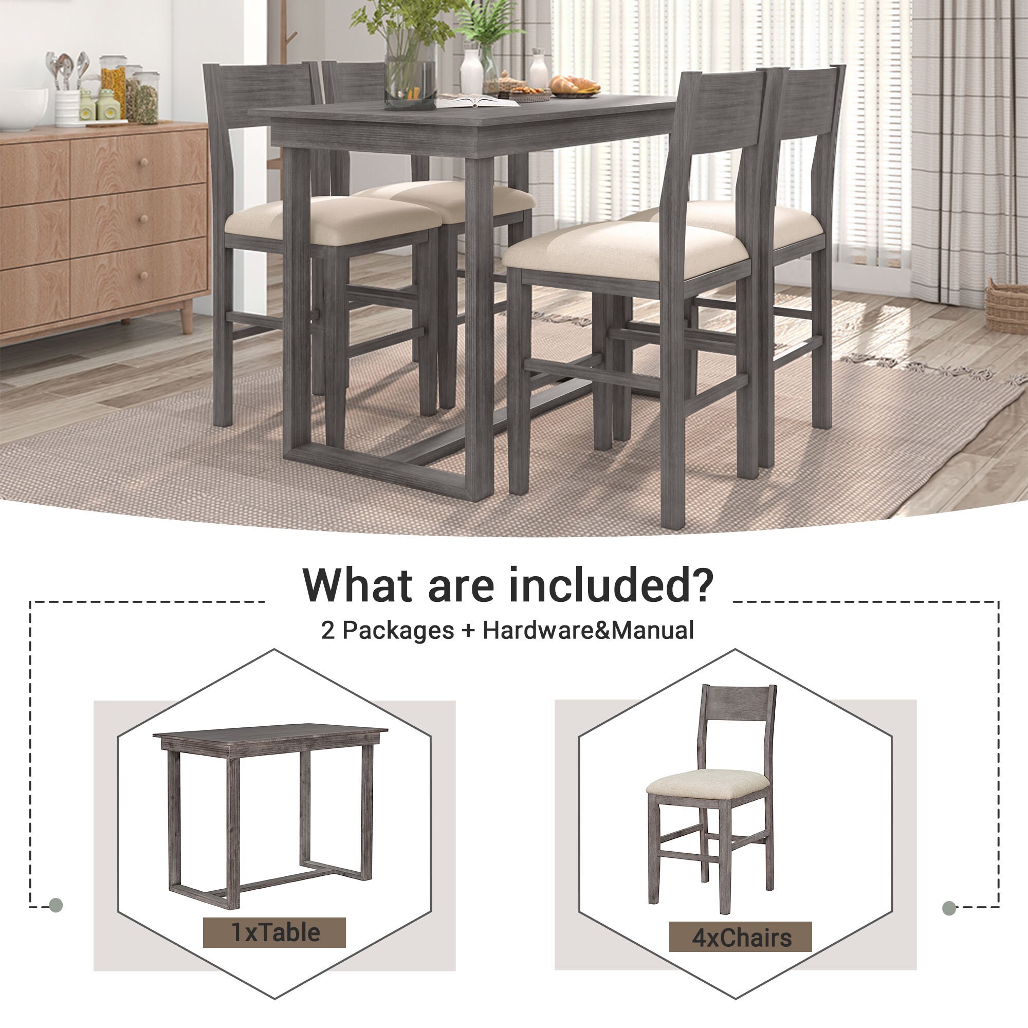 SINOFURN SYA010447GY Dining-Sets - View #16