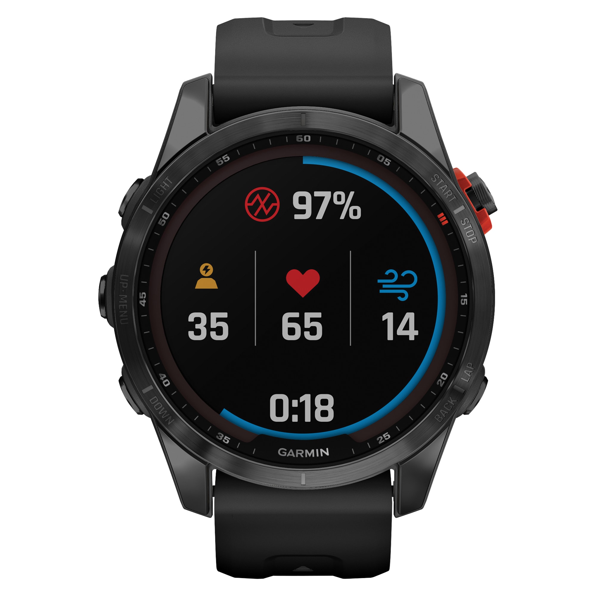 Garmin fēnix 7S Solar Multisport GPS Smartwatch (Slate Gray, Black Band) in  the Fitness Trackers department at
