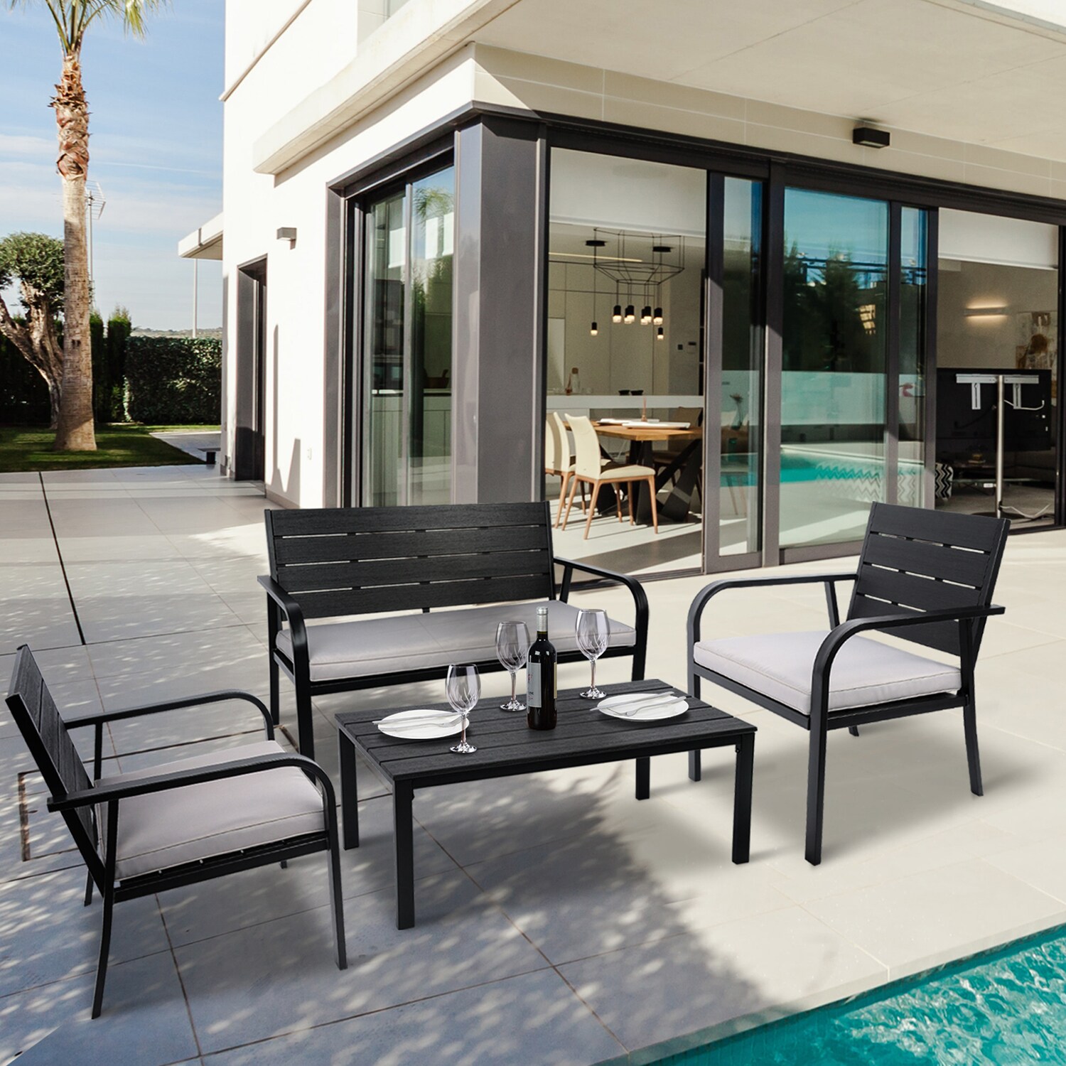 SINOFURN SYB690001GY Patio-Conversation-Sets - View #7