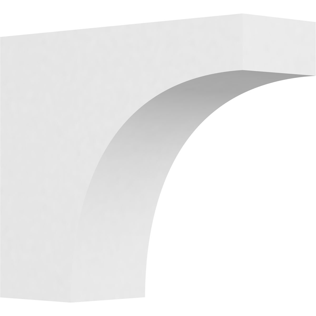 Ekena Millwork RFTP04X10X12HUN Standard Huntington 4-in X 10-in X 12-in White PVC Rafter tail