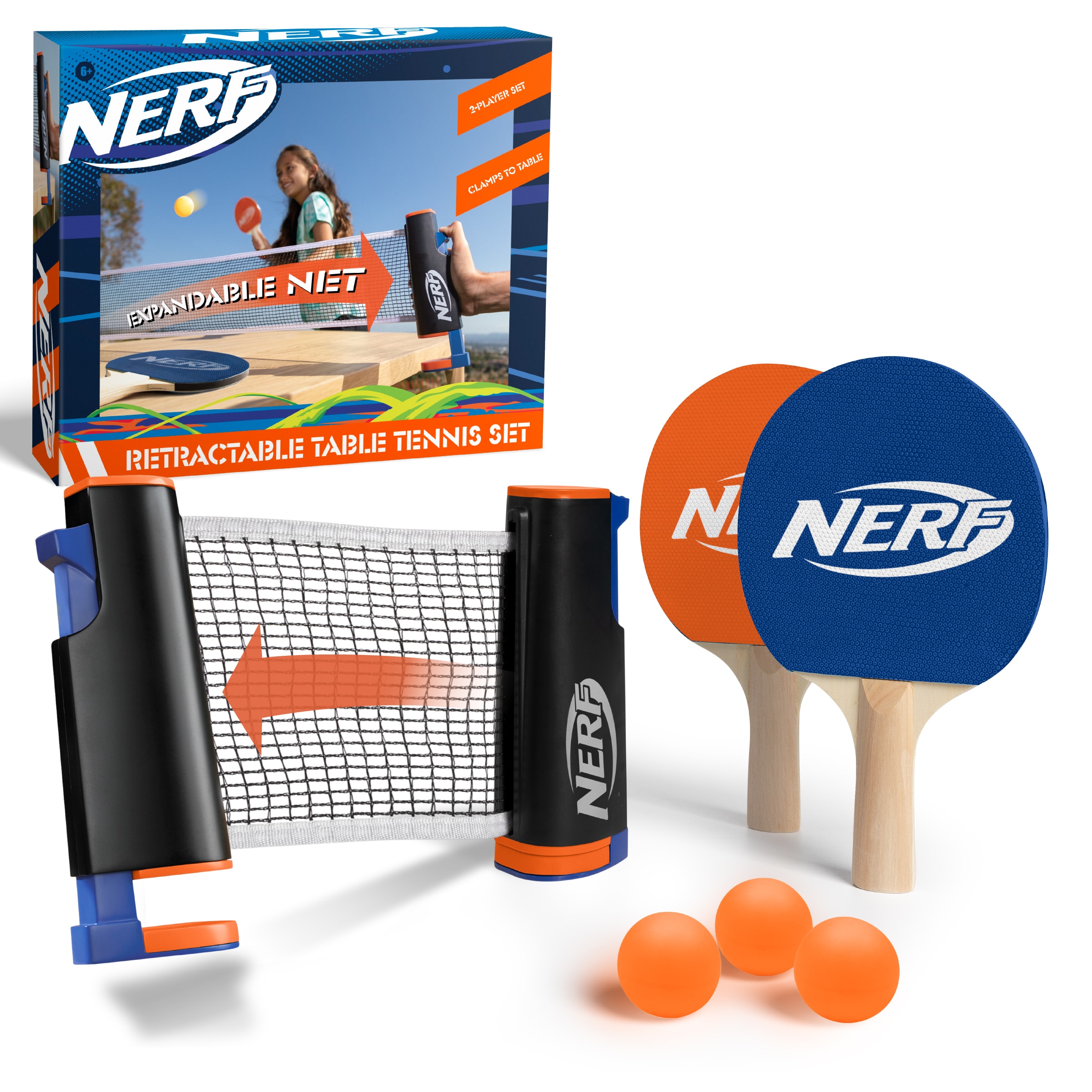 Table Tennis Bats And Balls With Net 2 Player Table Tennis Set 