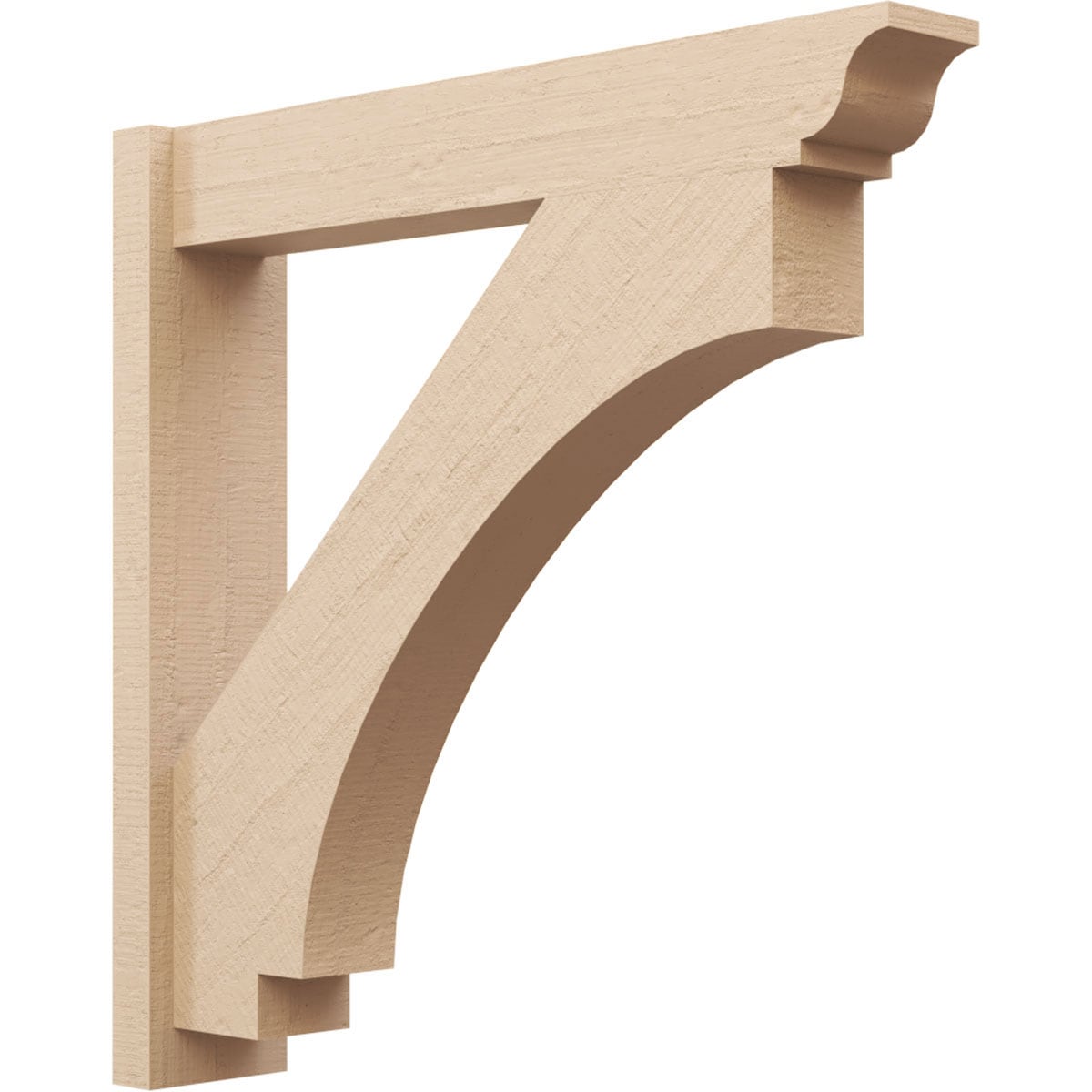 Ekena Millwork 2132059 Timberthane Rough Cedar Faux Wood Imperial Traditional Outlooker 6-in W x 32-in D x 32-in H Primed Tan