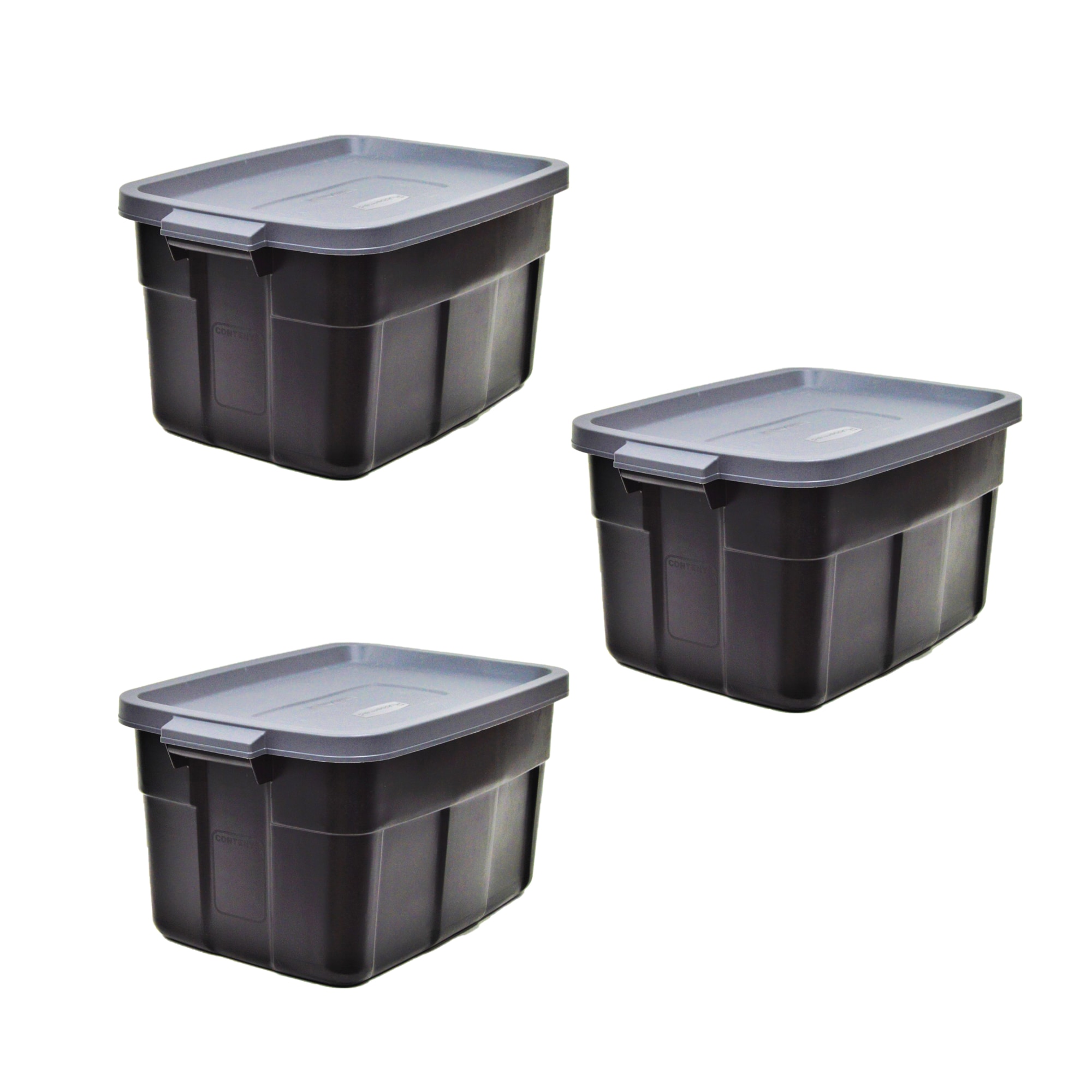 Rubbermaid 3-Pack 20.4-in W x 16.7-in H x 32.3-in D Black Plastic ...