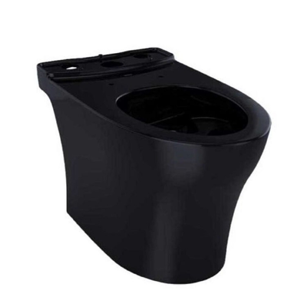 TOTO CT446CEFNT40-51 Aquia Ebony Elongated Standard Height Toilet Bowl 12-in Rough-In