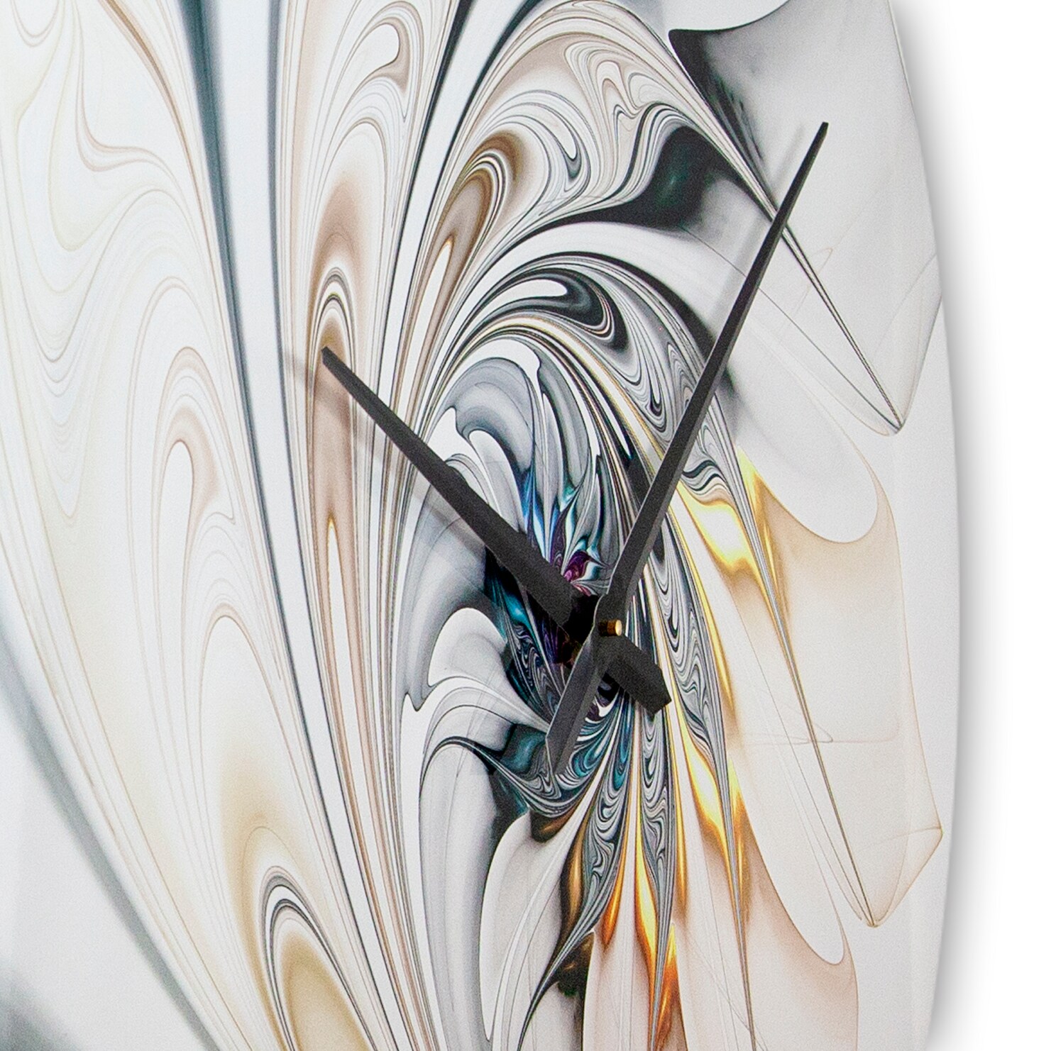 Designart '3D Wave of Water Splash' Abstract Circle Metal Wall Art