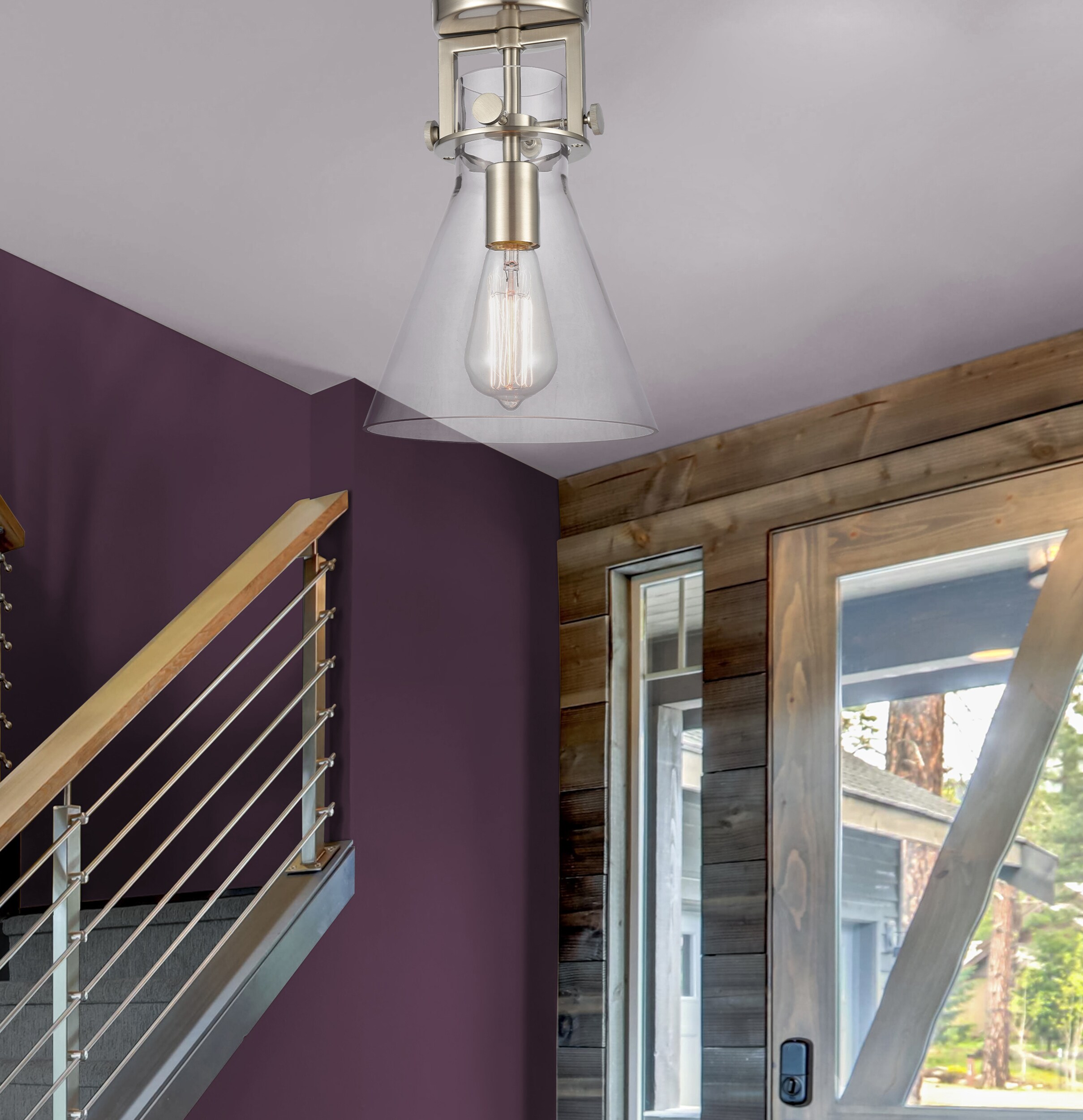 Innovations Lighting 411-1F-SN-8CL flushmounts - View #3