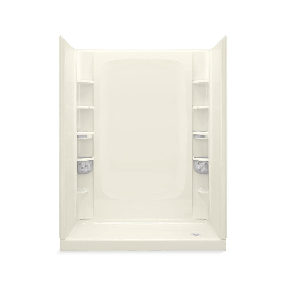 Sterling 72470120-96 Store+ Biscuit 40-Piece 30-in x 60-in x 78-in Alcove Shower Kit (Right Drain)