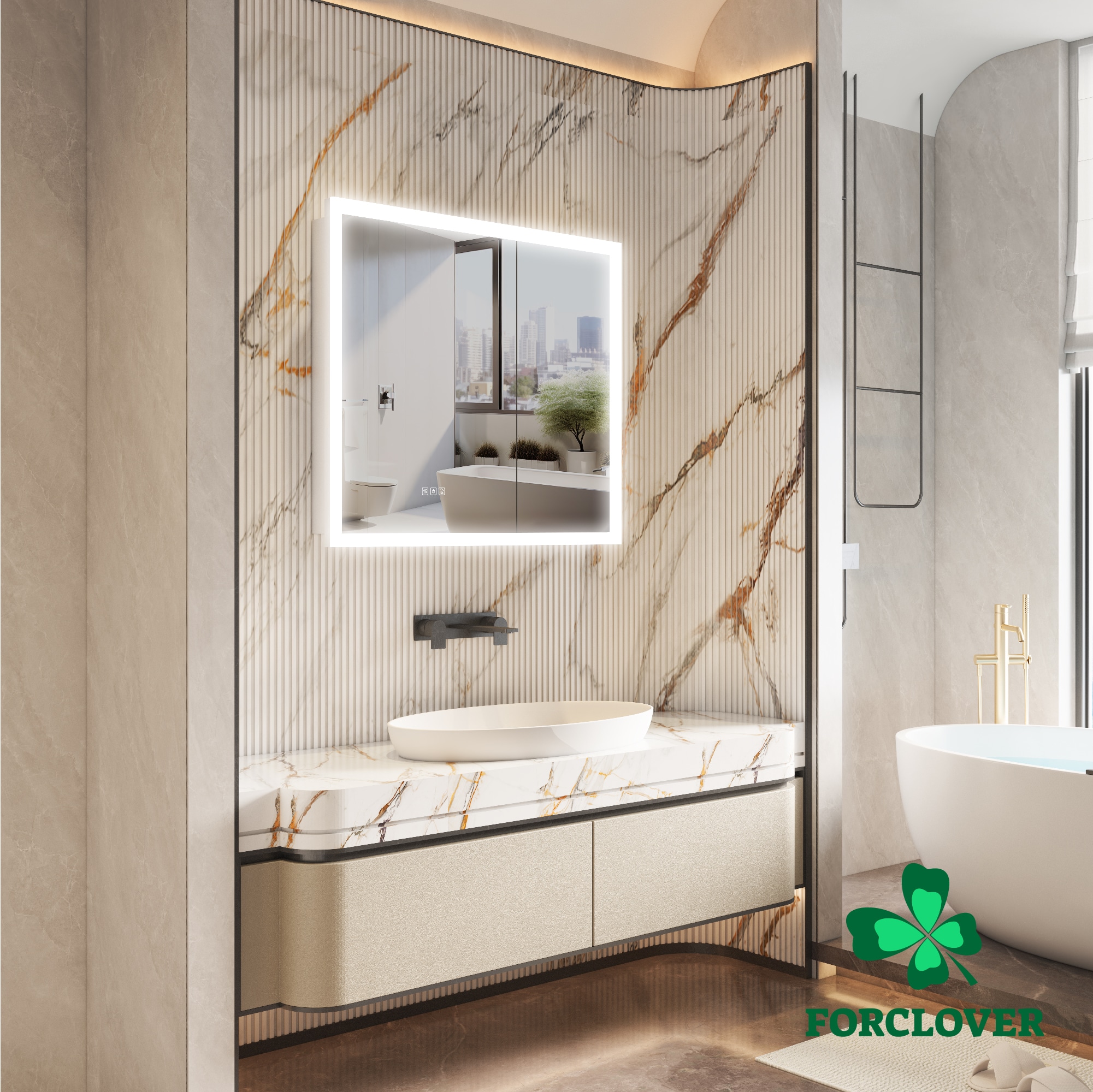Forclover MCLE-W133632 Bathroom-Medicine-Cabinets - View #14