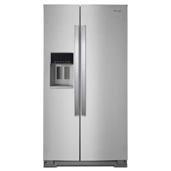 Whirlpool 28.4-cu ft Side-by-Side Refrigerator with Ice Maker (Fingerprint Resistant Stainless Steel) in the Side-by-Side Refrigerators department at Lowes.com