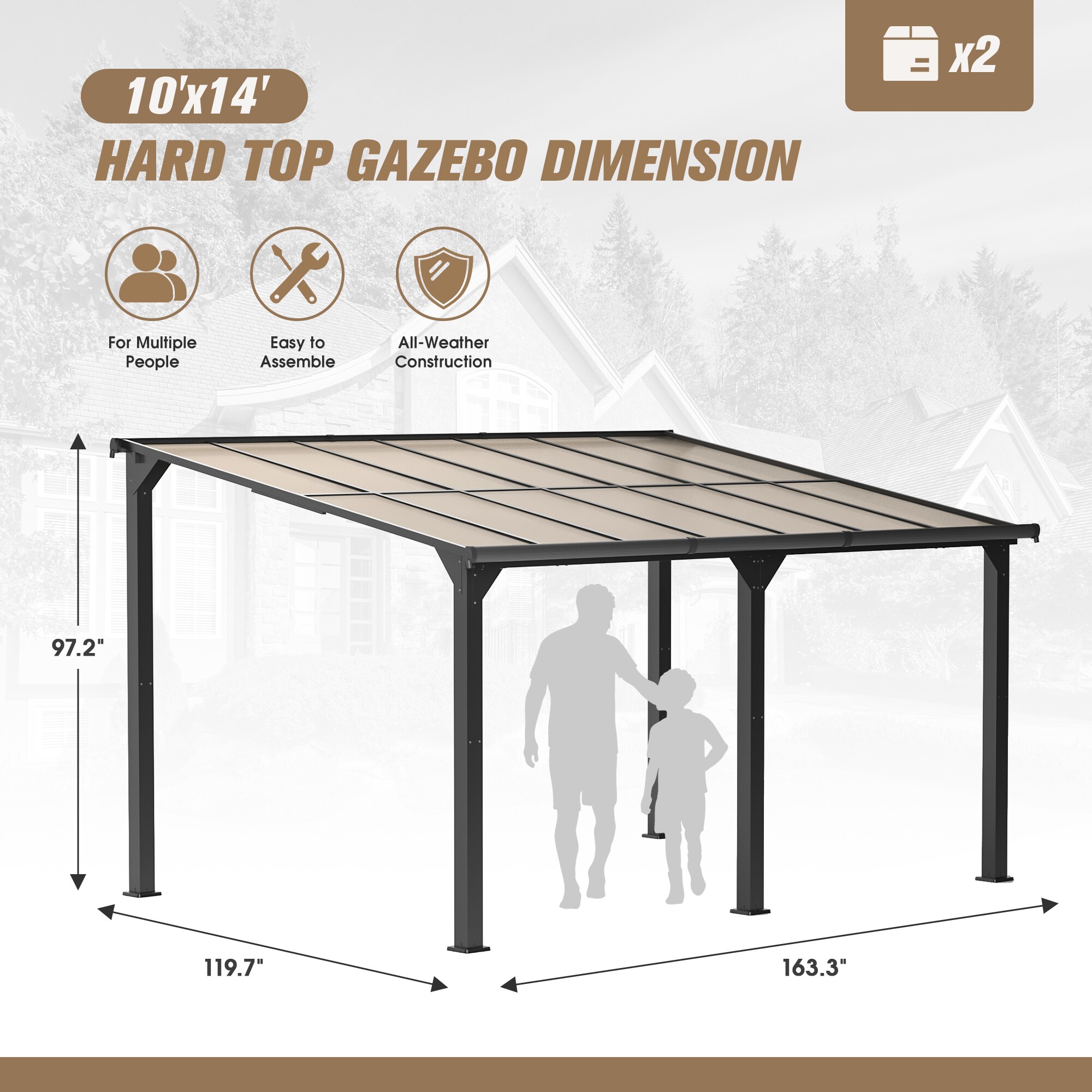 Clihome CL-HG61G1377C carports - View #3