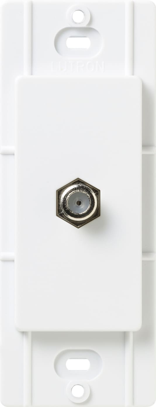 Lutron SC-CJ-SW Plastic Coax Wall Jack