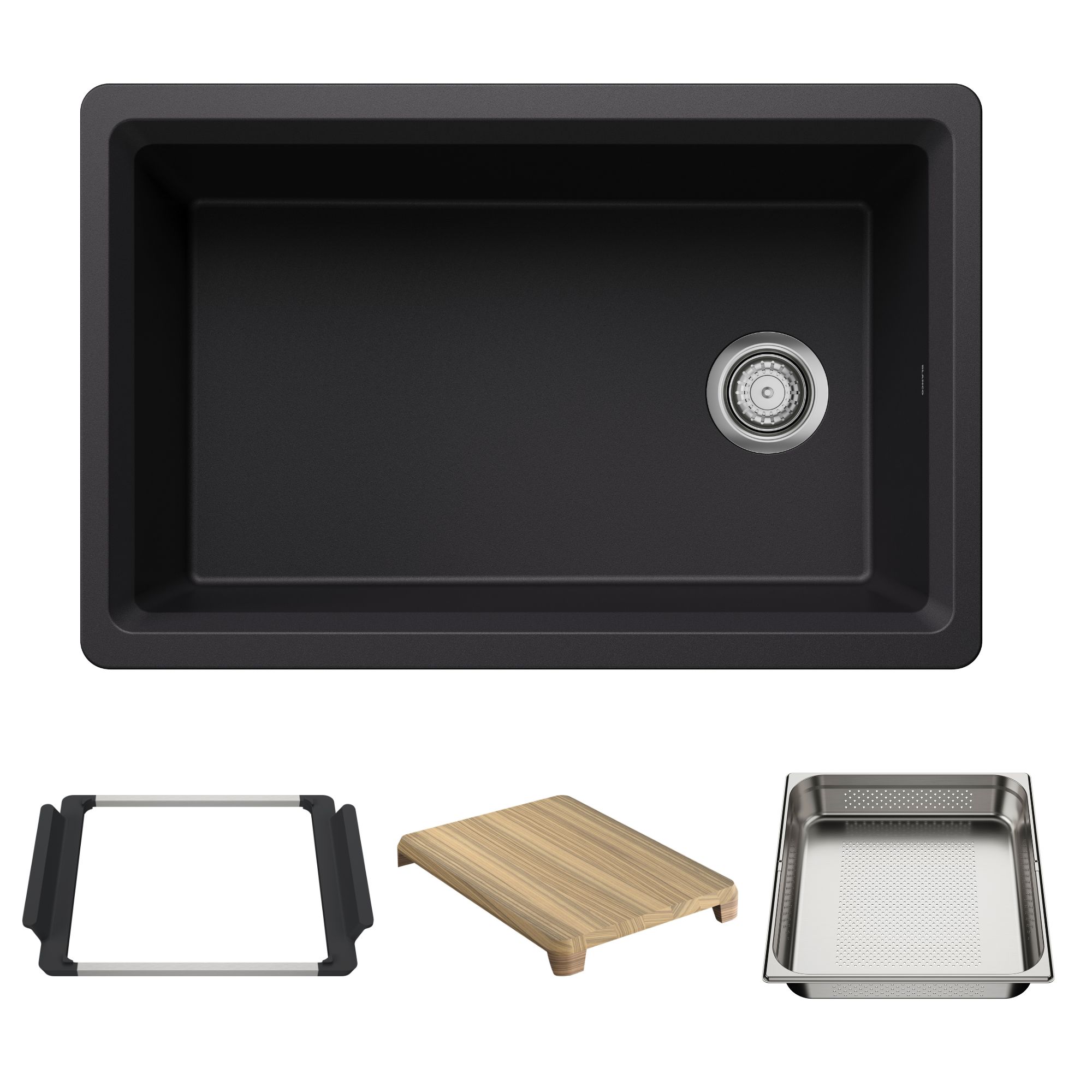 Blanco 443303 Inteos Undermount 30-in x 19.5-in Granite Single bowl Workstation Kitchen Sink