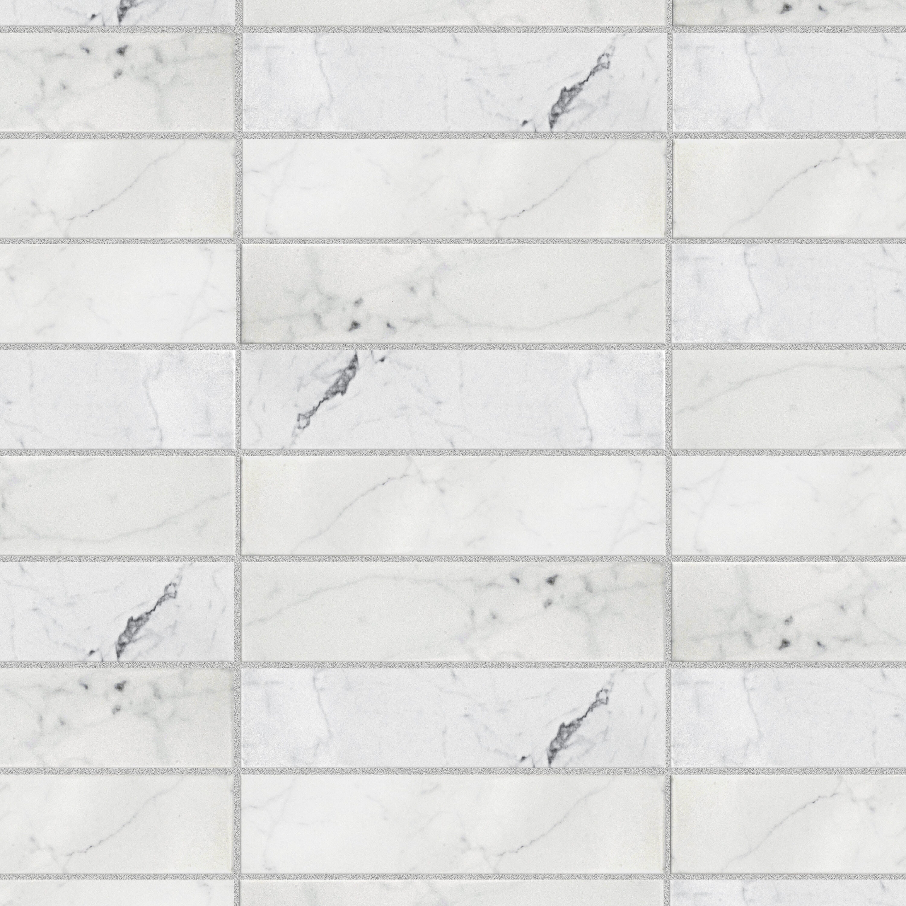 Affinity Tile S1WEQC12G Sample - Classico Carrara Glossy 3-in x 12-in Glossy Ceramic Subway Wall Tile