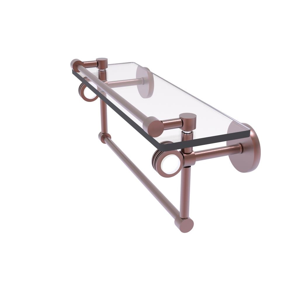 Allied Brass CV-1TBD-16-GAL-CA Clearview Antique Copper Wall mount Bathroom Shelf ( 16-in x 6.7-in x 5-in )
