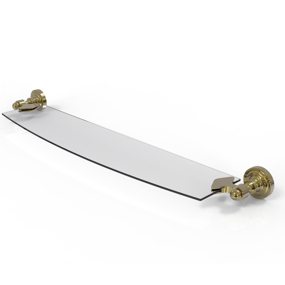 Allied Brass DT-33/24-UNL Dottingham Unlacquered Brass Wall mount Bathroom Shelf ( 24-in x 2.25-in x 5-in )