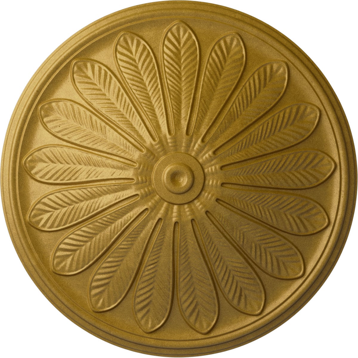 Ekena Millwork CM25BRPGS Brontes 25.5-in W x 25.5-in L Painted Pharaohs Gold Polyurethane Whole Ceiling Medallion