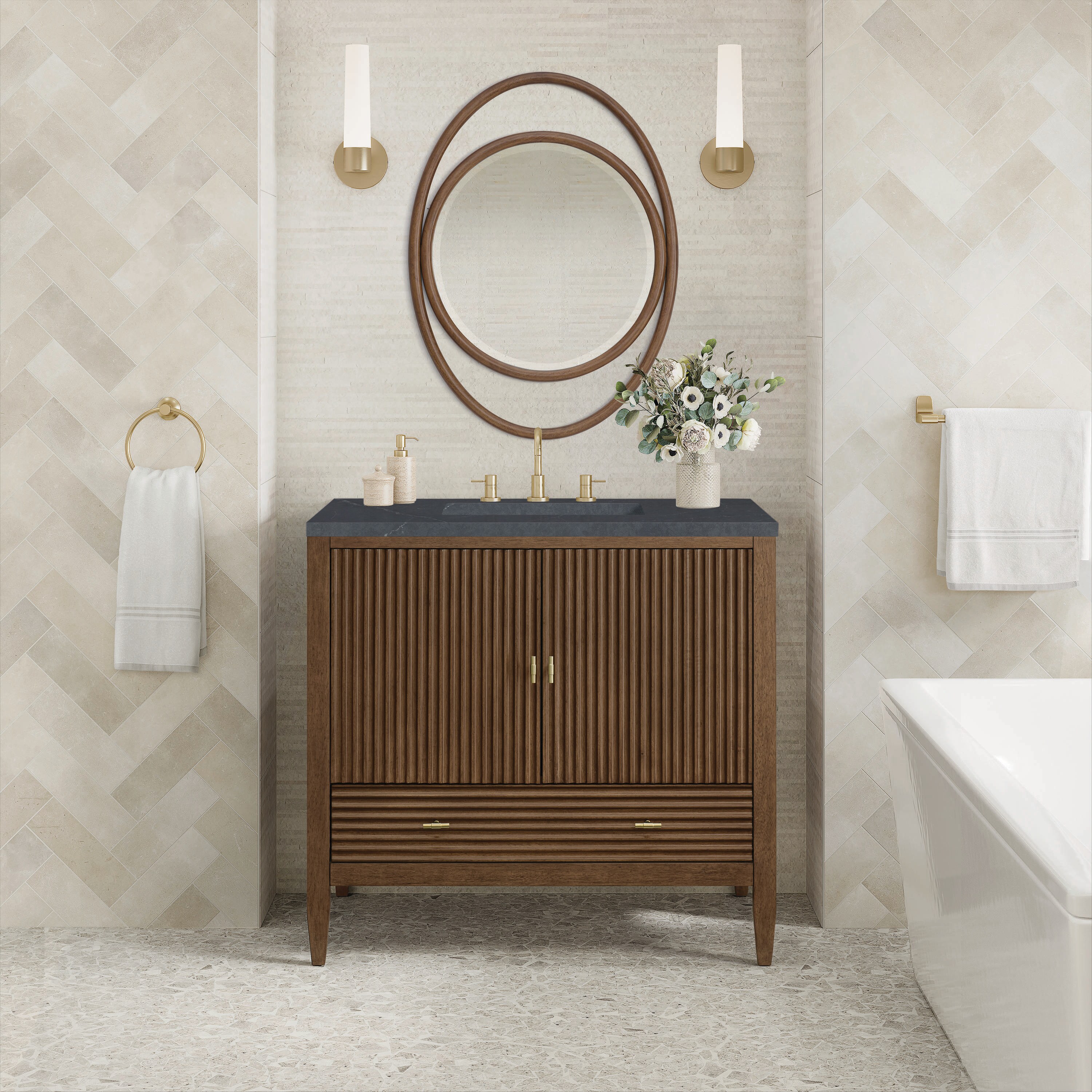 James Martin Vanities 485-V36-WLT-3CSP Bath-Vanity-Combo - View #2