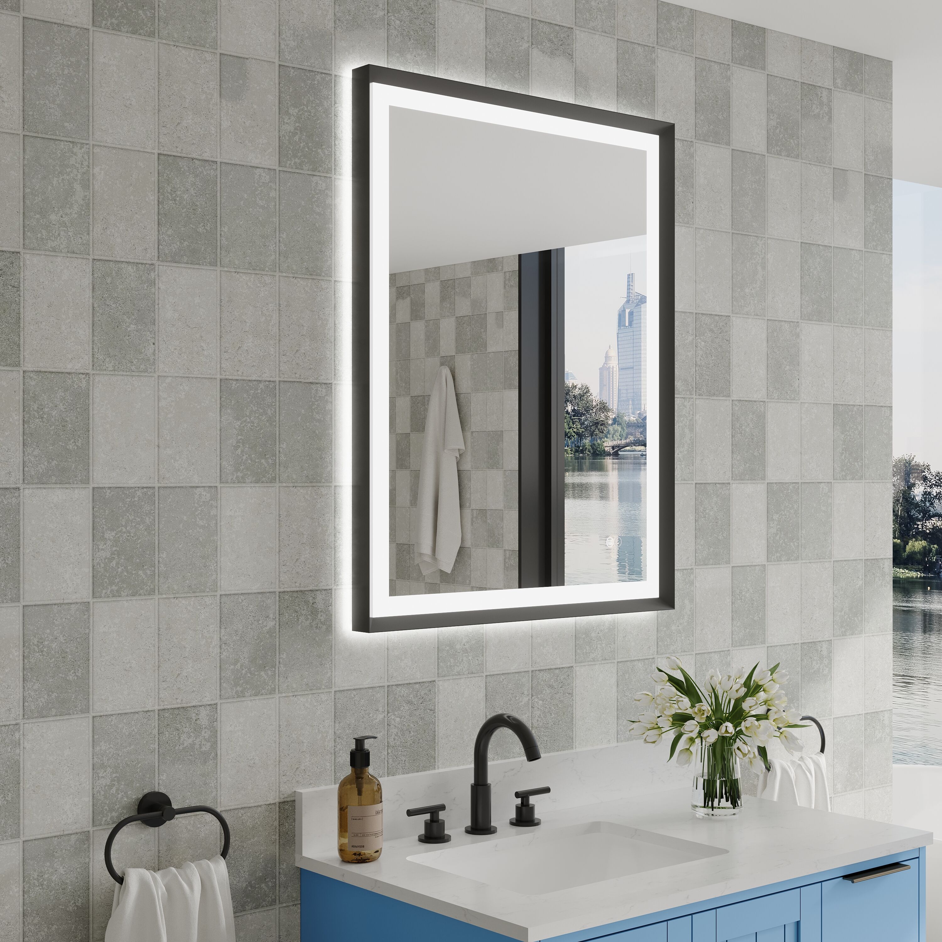 CALVON CLW62836MB Framed-Bath-Mirrors - View #15