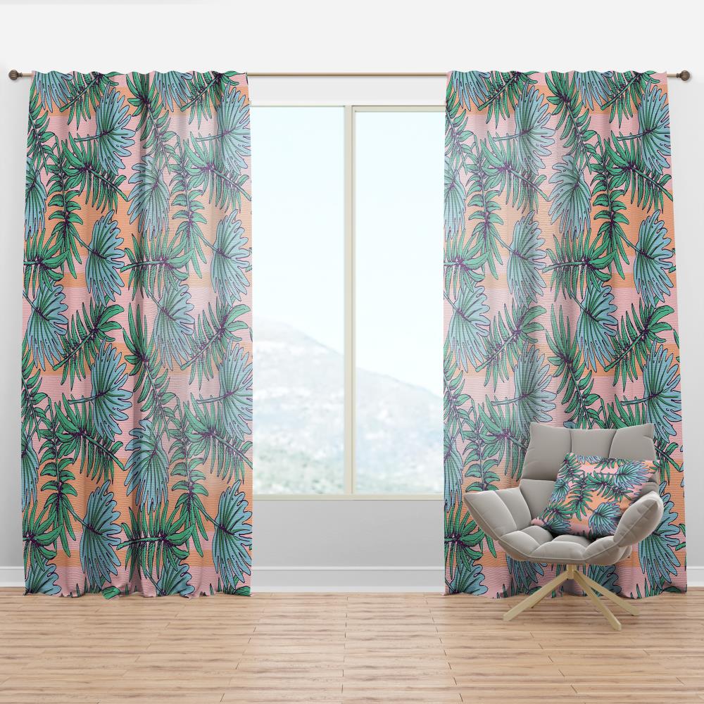 Designart CTN18686-52-120 120-Inches Pink Room darkening Thermal lined Rod pocket Single curtain panel