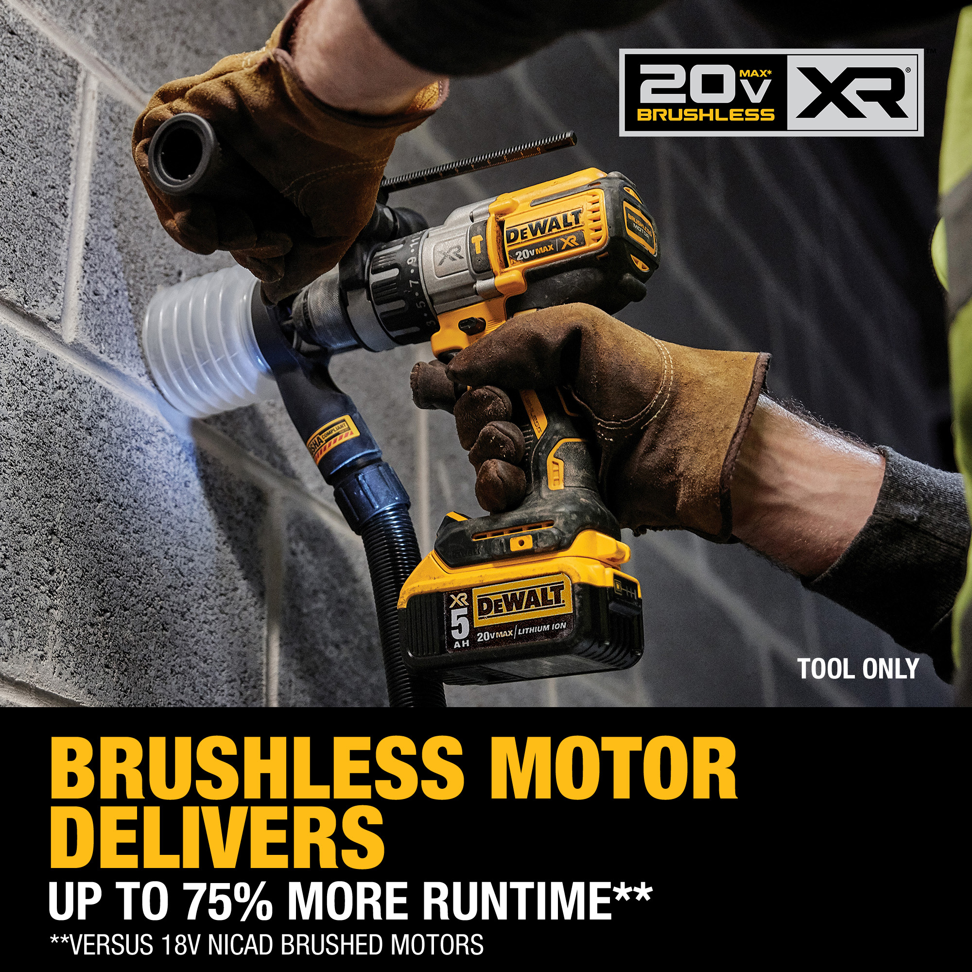 DEWALT 1/2-in 20-volt Max-Amp Variable Speed Brushless Cordless Hammer Drill  (Bare Tool) in the Hammer Drills department at
