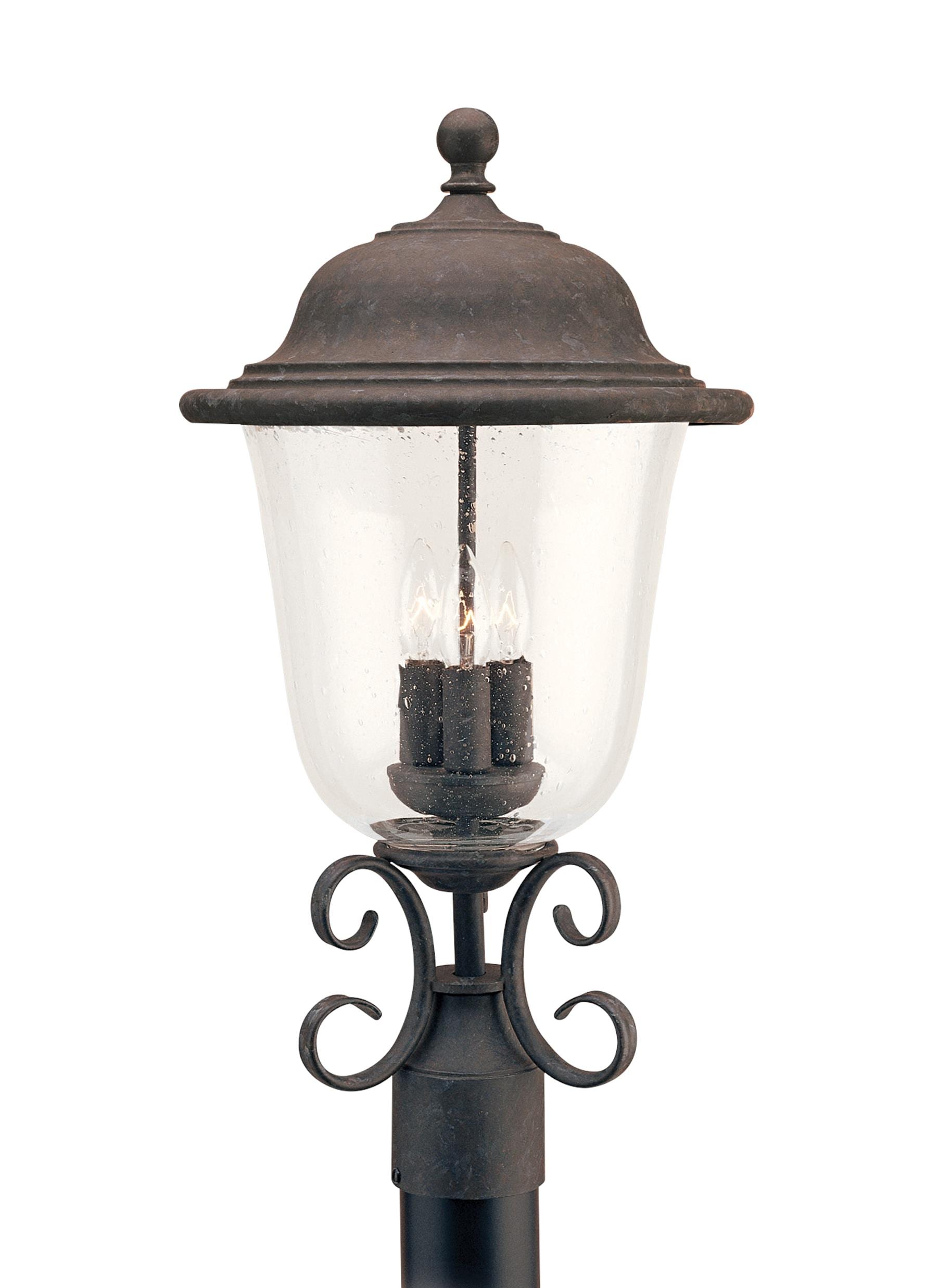 Generation Lighting 8259EN-46 Trafalgar 22.75-in H Oxidized Bronze Hardwired LED Post Light