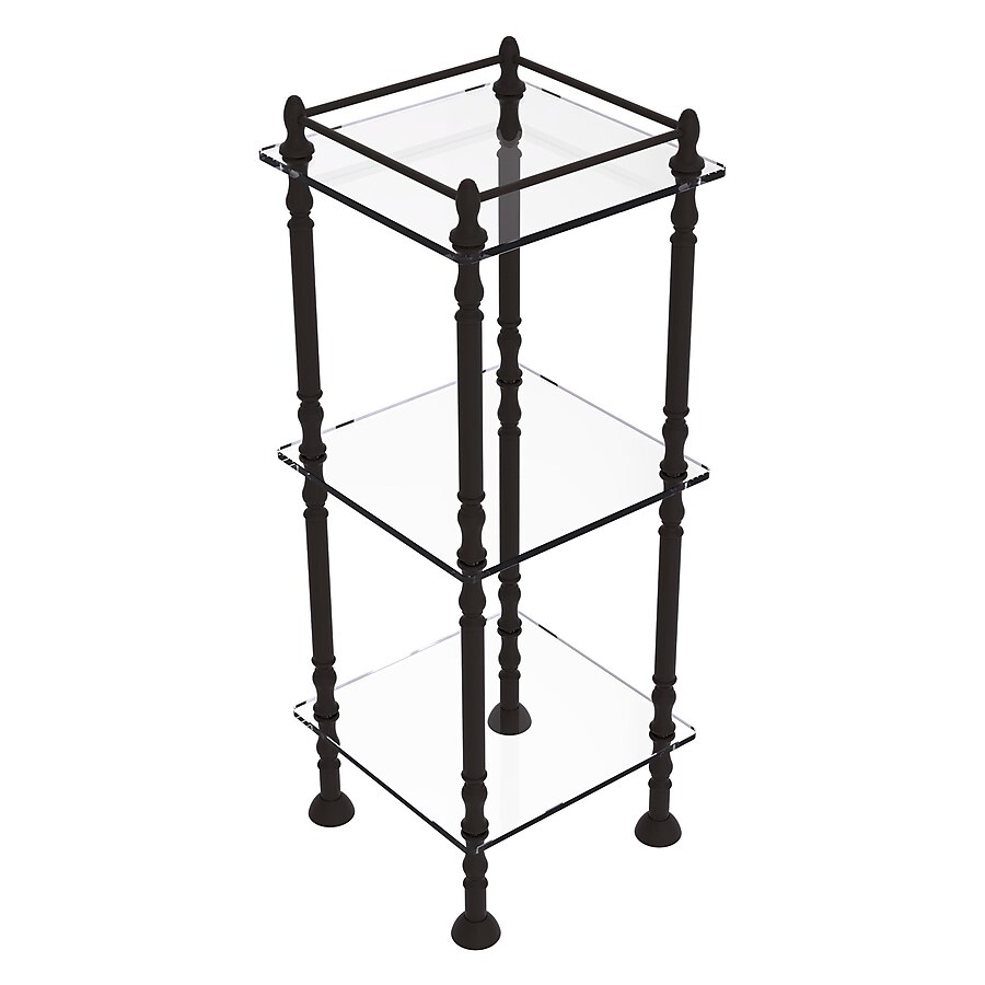 Allied Brass Three Tier Etagere with 14-in x 14-in Shelves in Brushed Bronze Allied Brass Three Tier Etagere with 14-in x 14-in Shelves in Brushed Bronze
