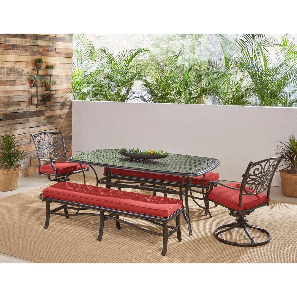 Hanover TRADDN5PCSW2BN-RED Patio-Dining-Sets - View #15