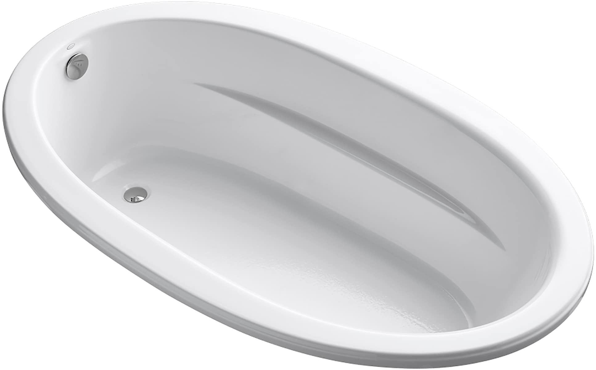 oval drop in bathtub