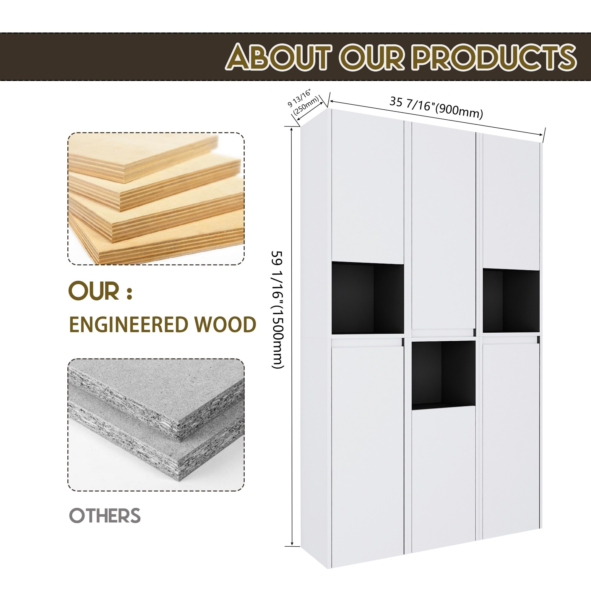 Vanityfus VF-GL-00283 Bathroom-Wall-Cabinets - View #6