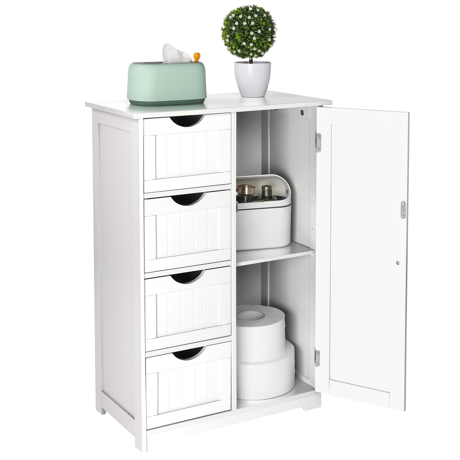 onby esu grand monroe SL 420mm（42cm） VINGLI 12D x 22W x 32H Wooden Bathroom Floor Cabinet with 4