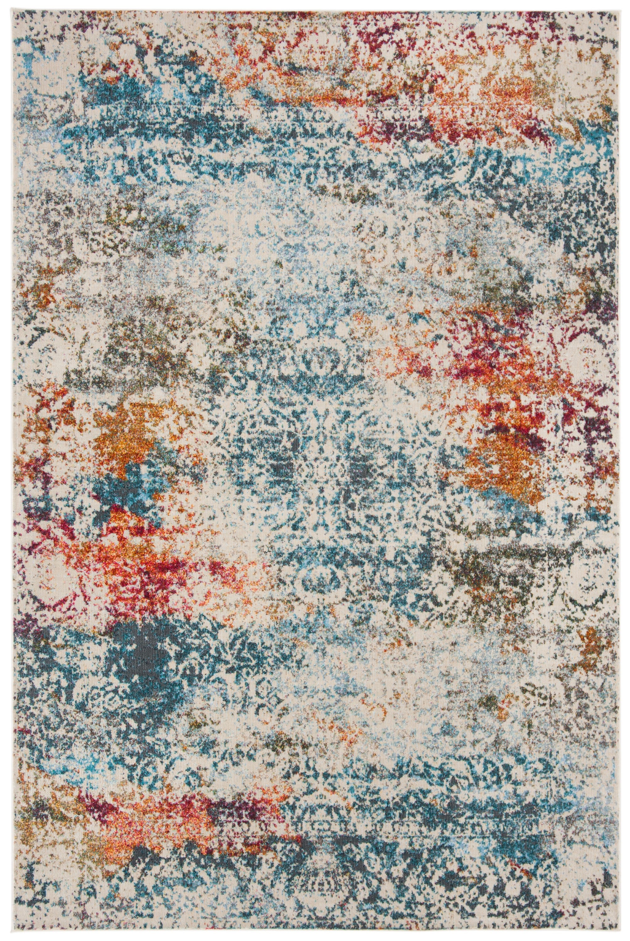 Ivory 4' x 6' Hand-Knotted Viscose Area Rug