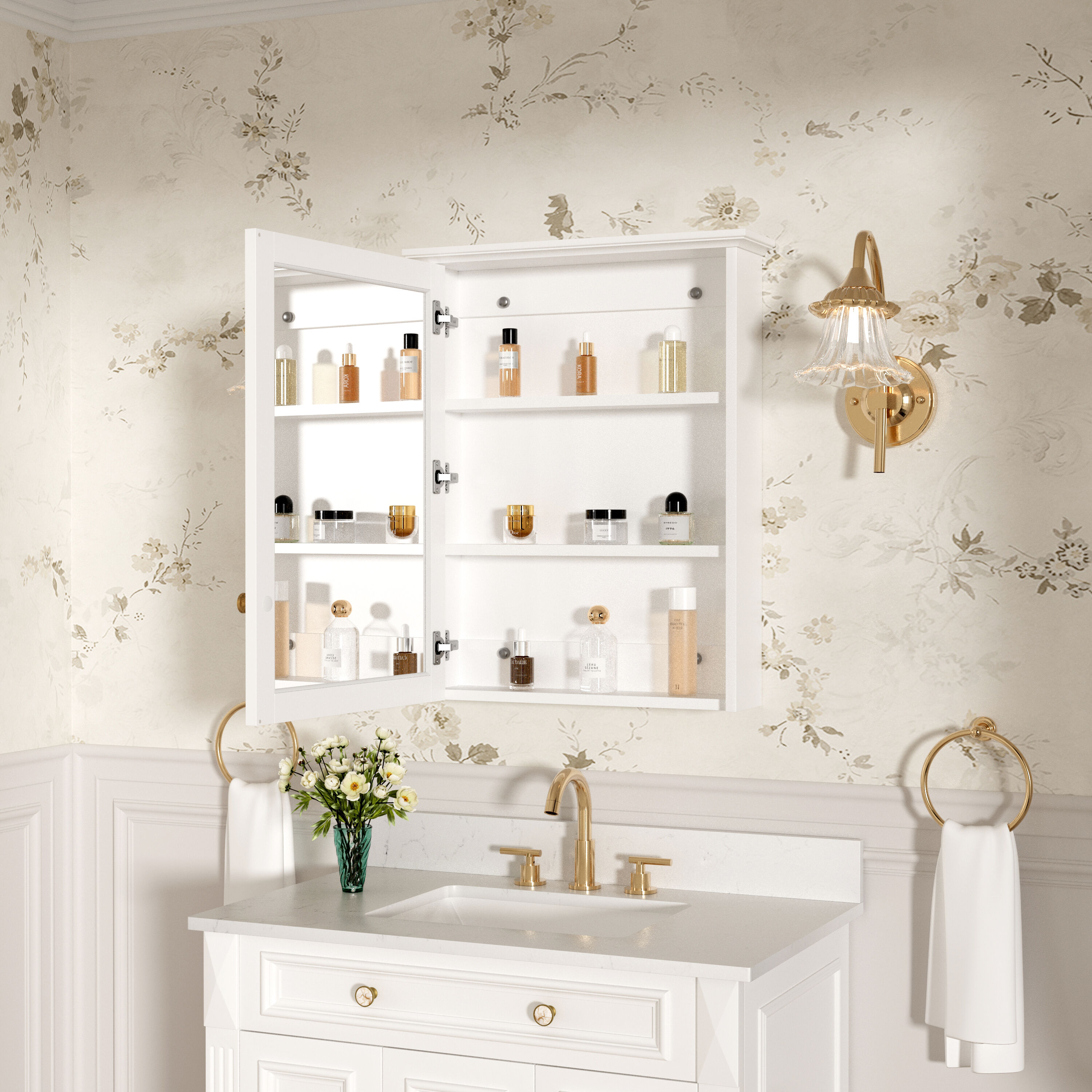 Forclover MF03ZC-WD24WT Bathroom-Medicine-Cabinets - View #5