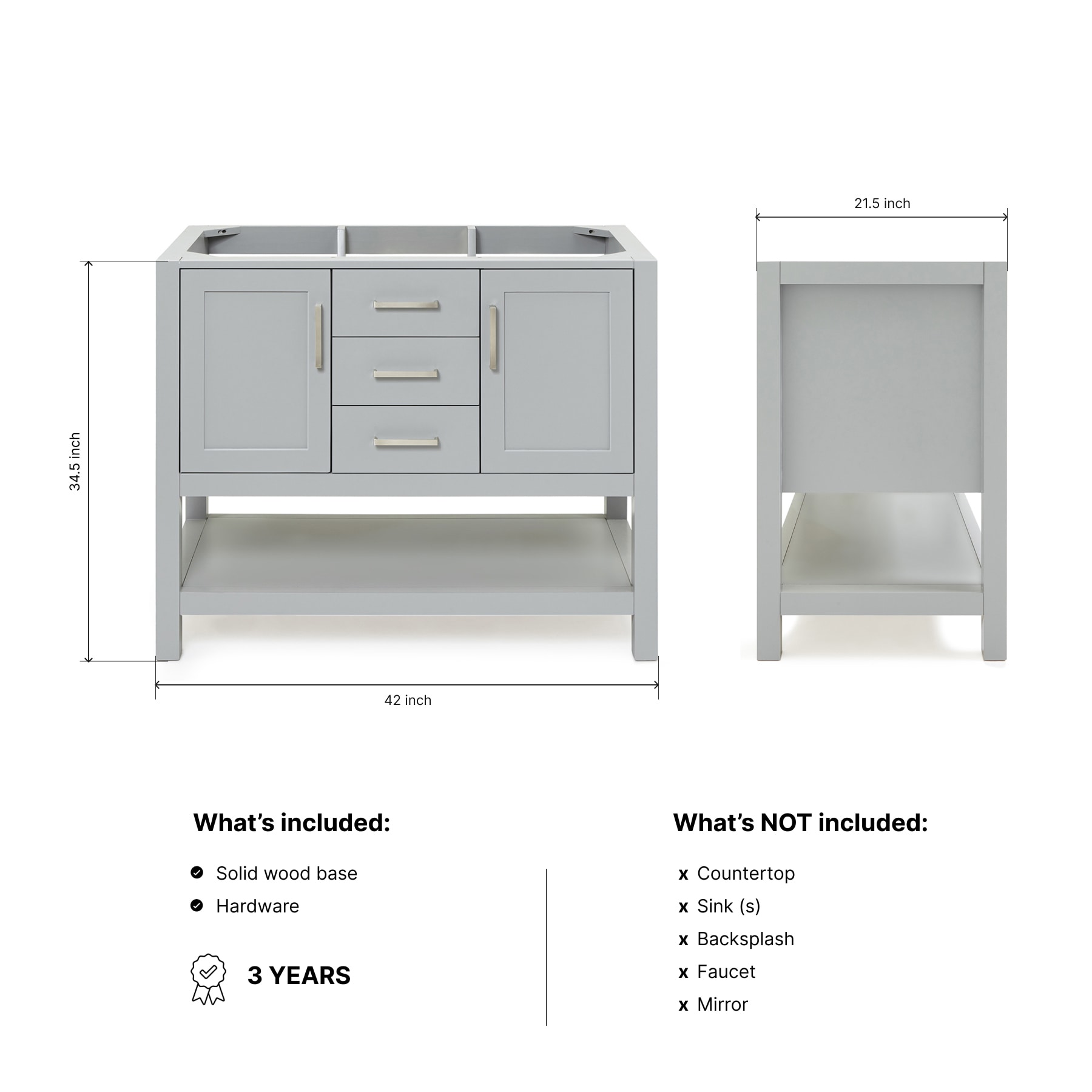 ARIEL R042S-BC-GRY vanities - View #3
