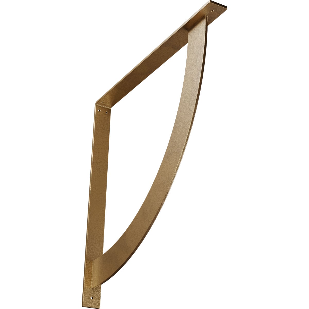 Ekena Millwork BKTM02X24X24BUHGO Bulwark 24-in x 2-in x 24-in Gold Steel Countertop support bracket