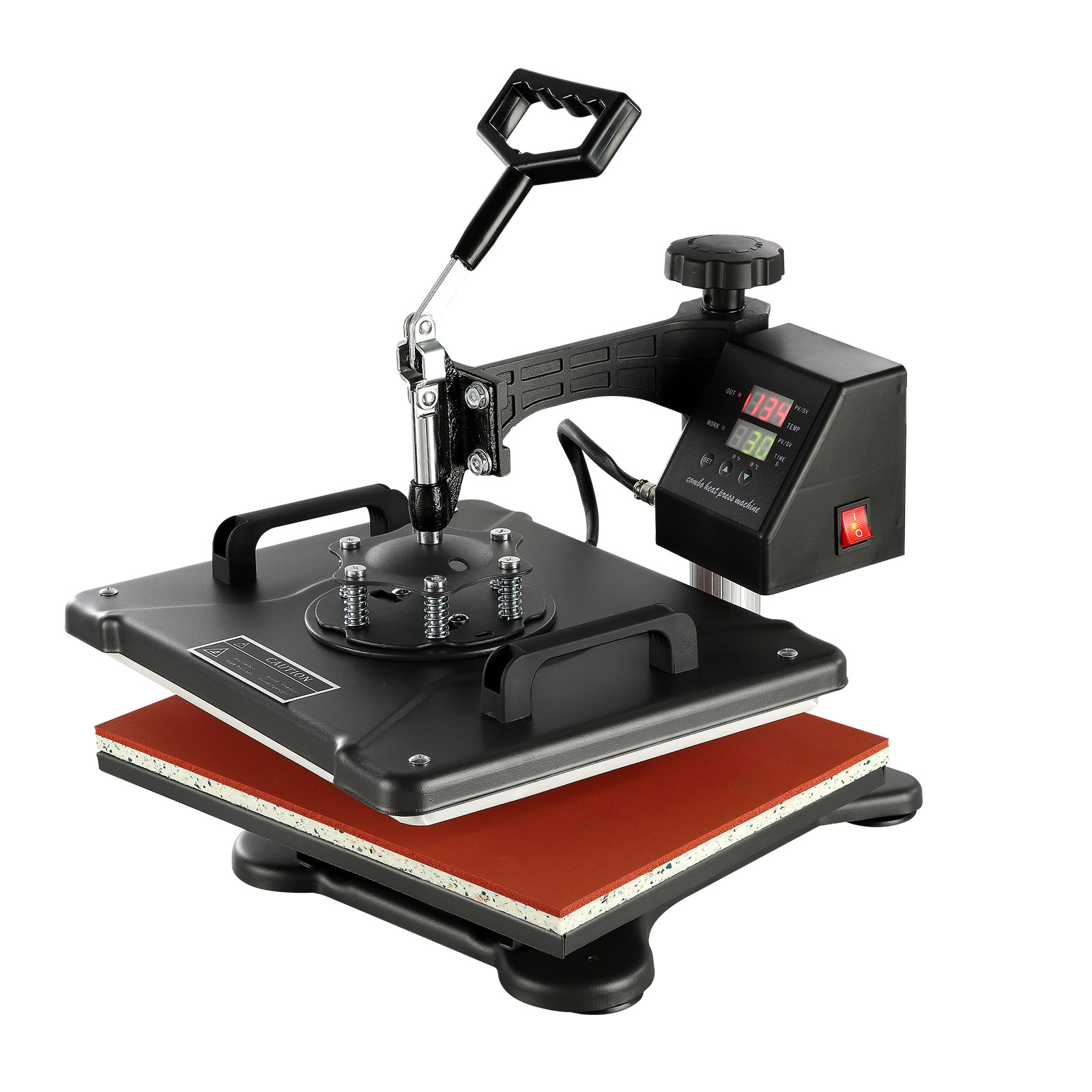SVOPES SCDGNTHJBH2903434V1 Heat Press Machine 8 in 1 Combo Digital Multifunctional Sublimation Heat Transfer Machine 12x15 inch  360 Degree Rotation Swing Away for Printing T Shirts Mug Cap Hat Plate
