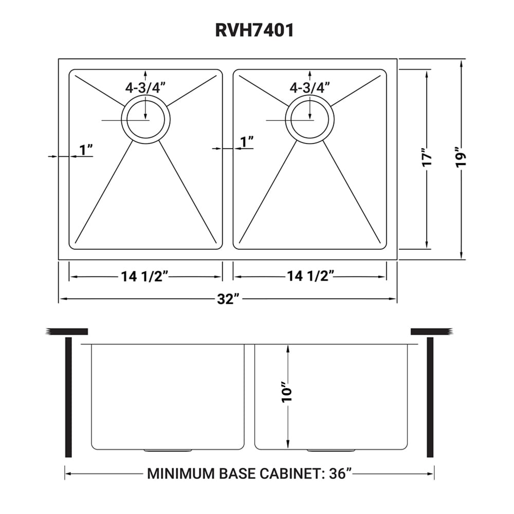 Ruvati RVH7401 Kitchen-Sinks - View #16